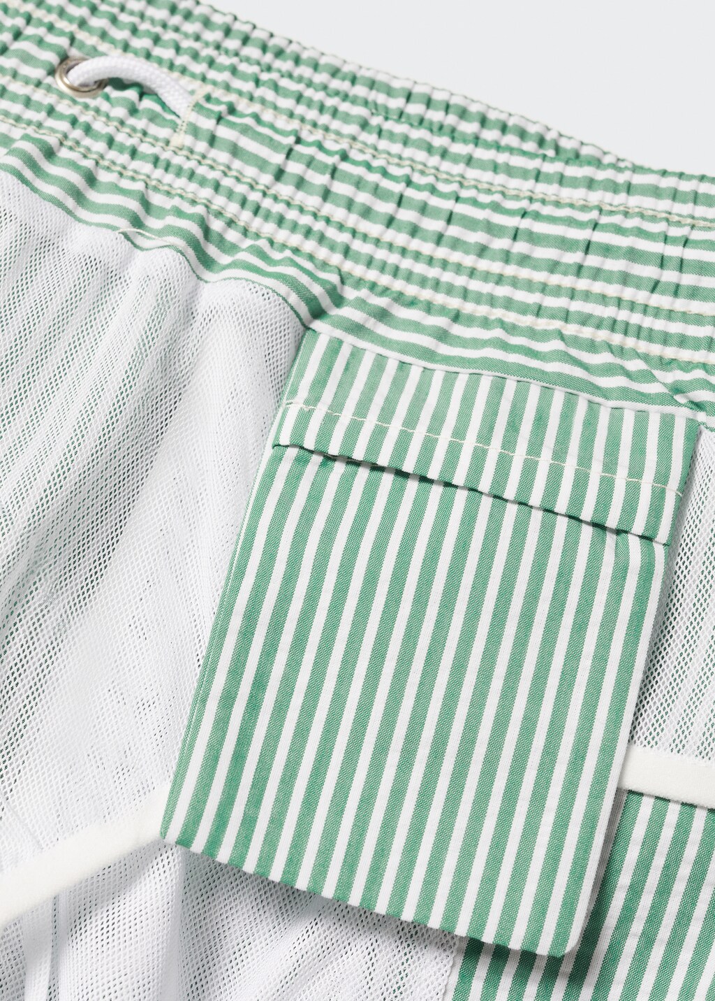 Seersucker striped swimsuit - Details of the article 8