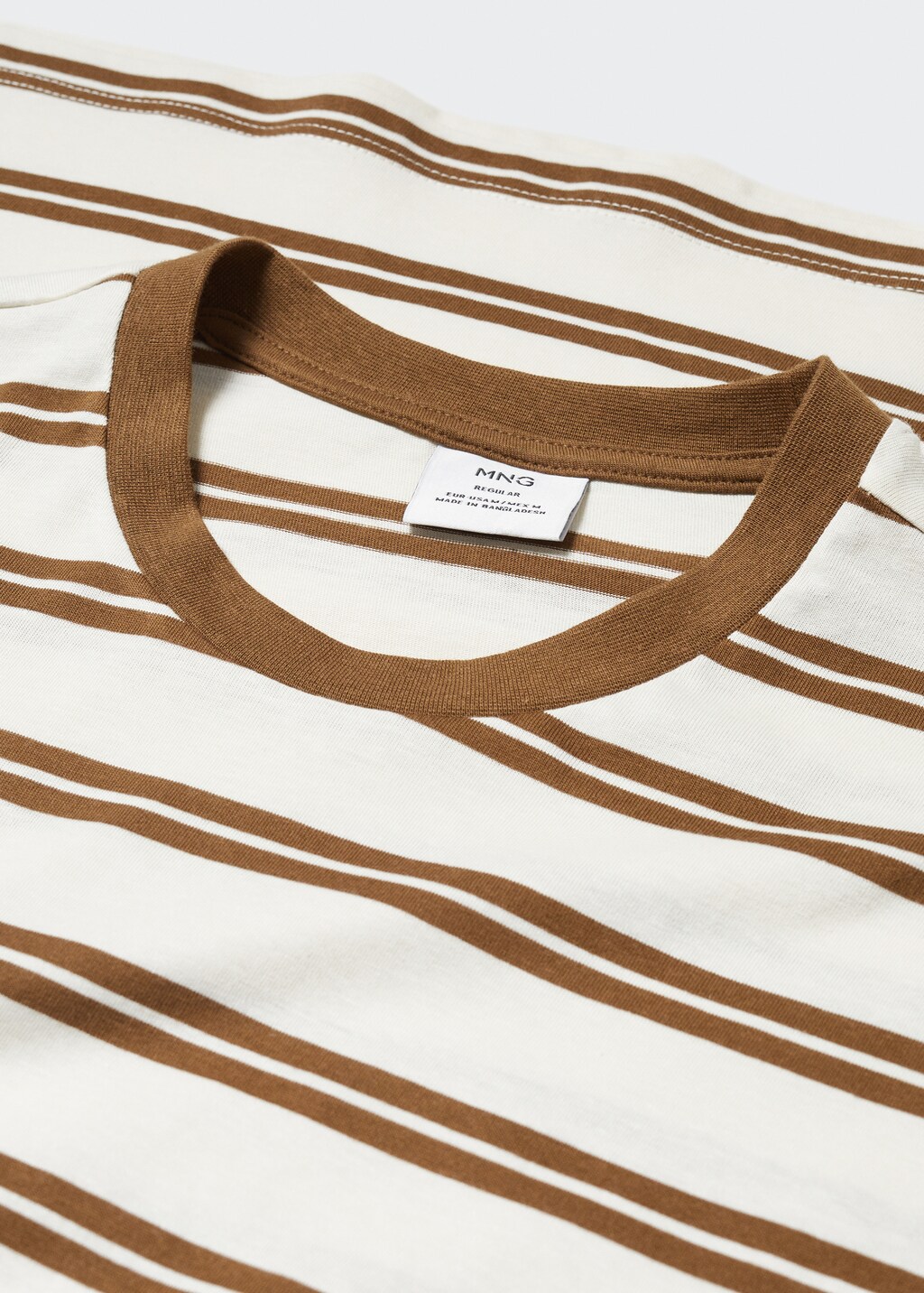 Striped modal cotton knitted t-shirt - Details of the article 8