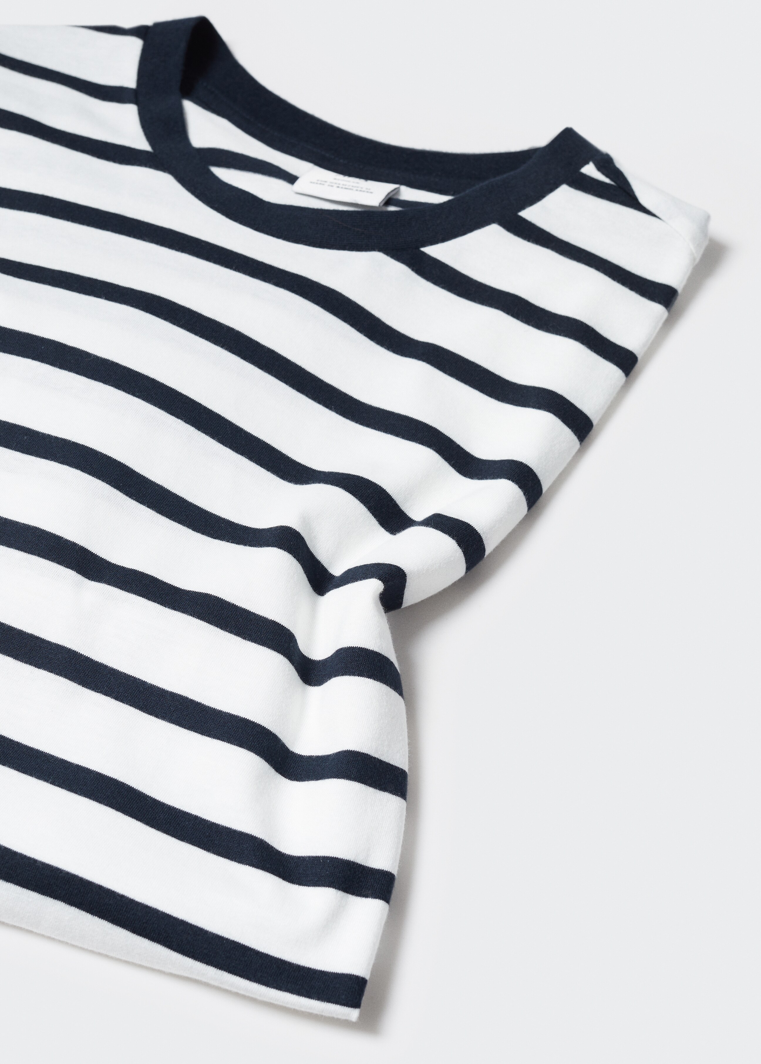 Striped modal cotton knitted t-shirt - Details of the article 8