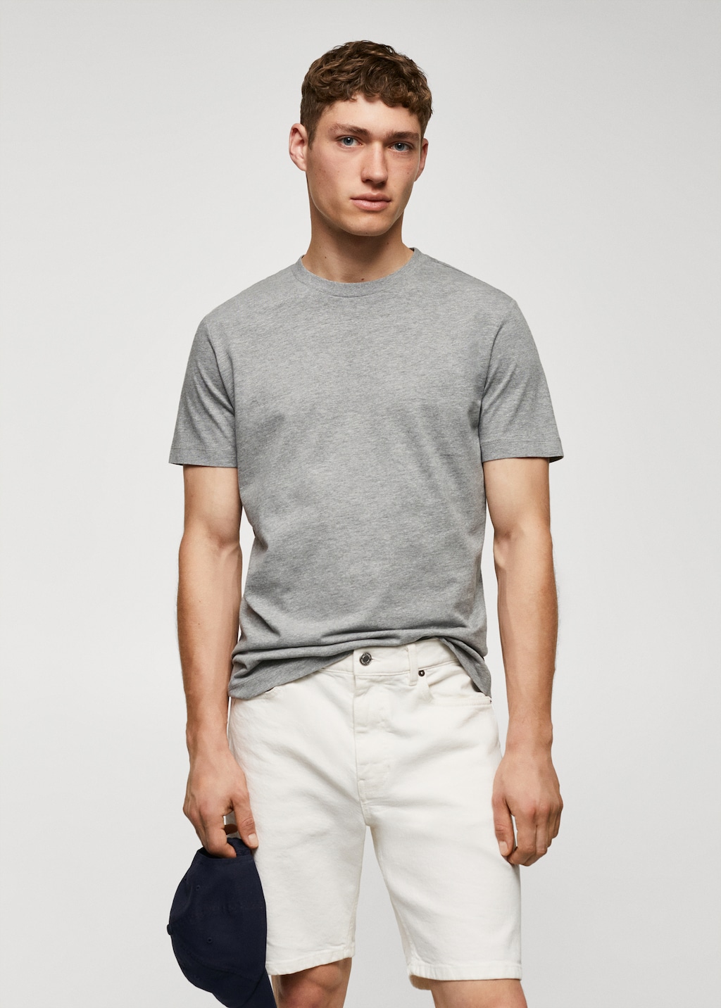 Basic cotton stretch t-shirt - Medium plane