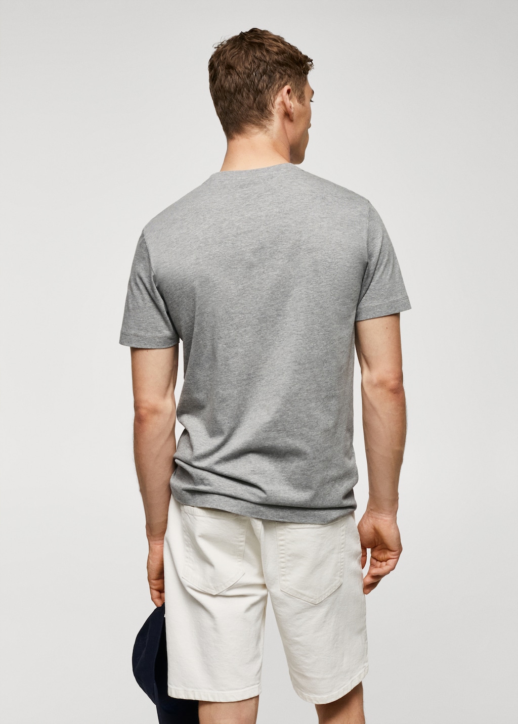 Basic-T-Shirt aus Comfort-Stretch-Baumwolle - Rückseite des Artikels