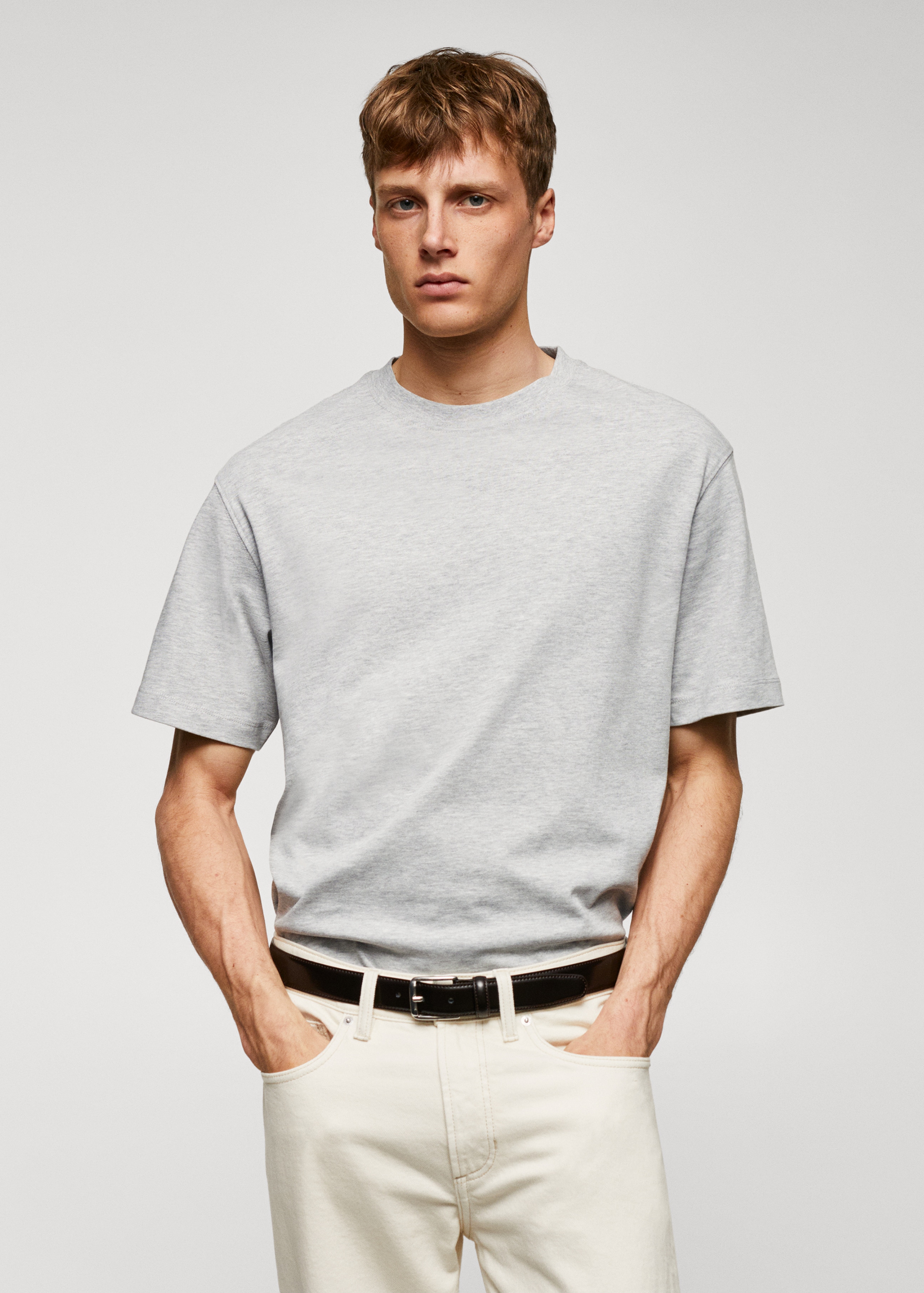 Basic relaxed-fit cotton t-shirt - Medium plane