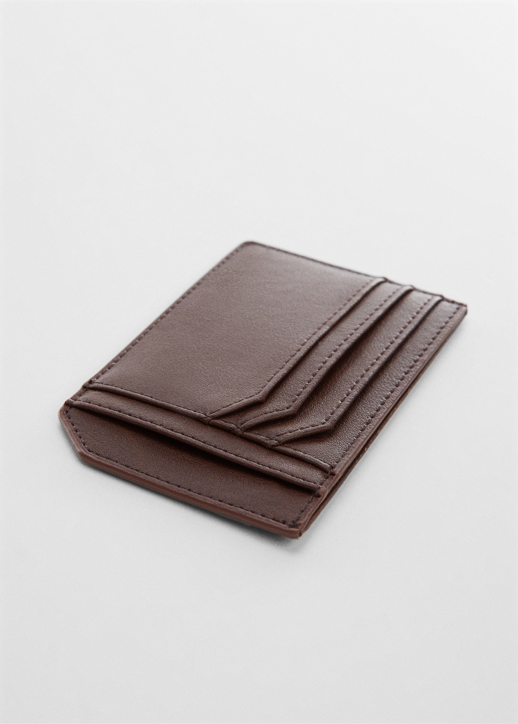 Anti-contactless leather-effect card holder - Medium plane