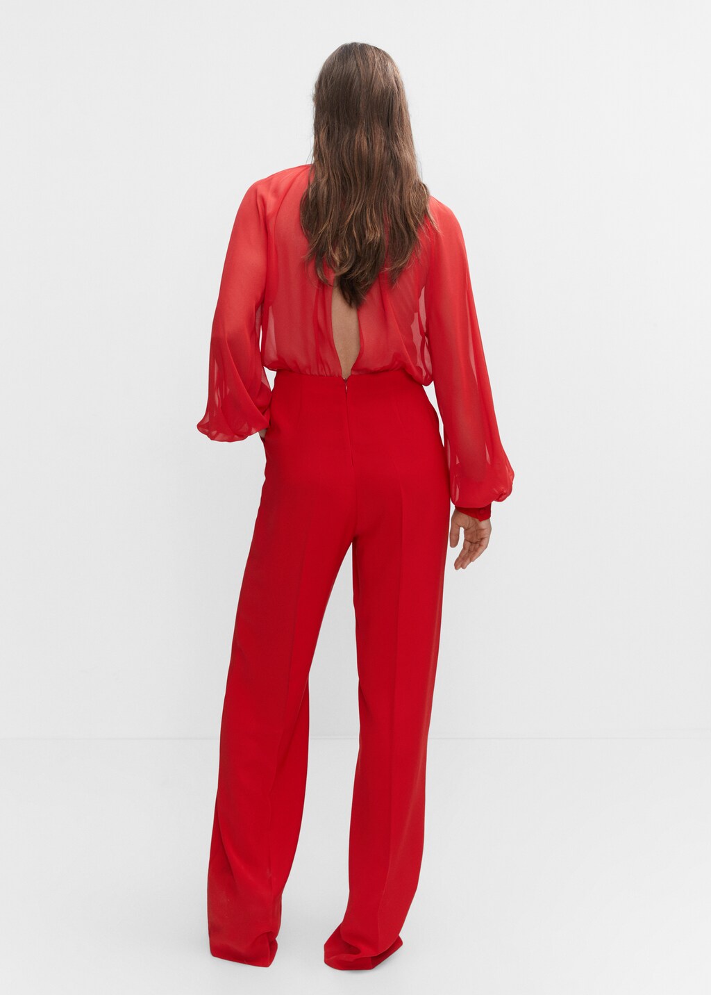 Semi-transparent chiffon jumpsuit - Reverse of the article