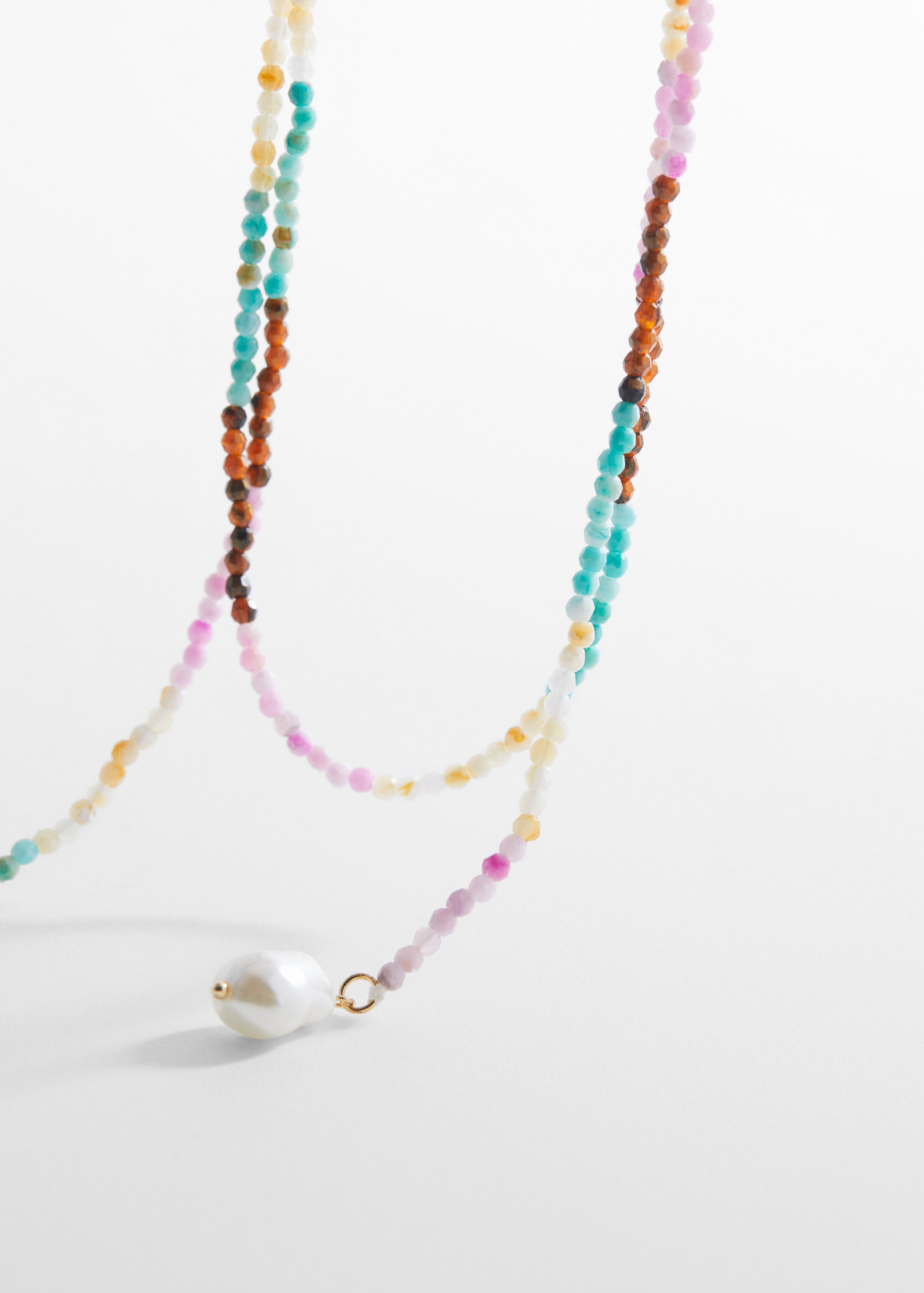 Řetízkový náhrdelník s kombinovanými korálky - Detail zboží 1