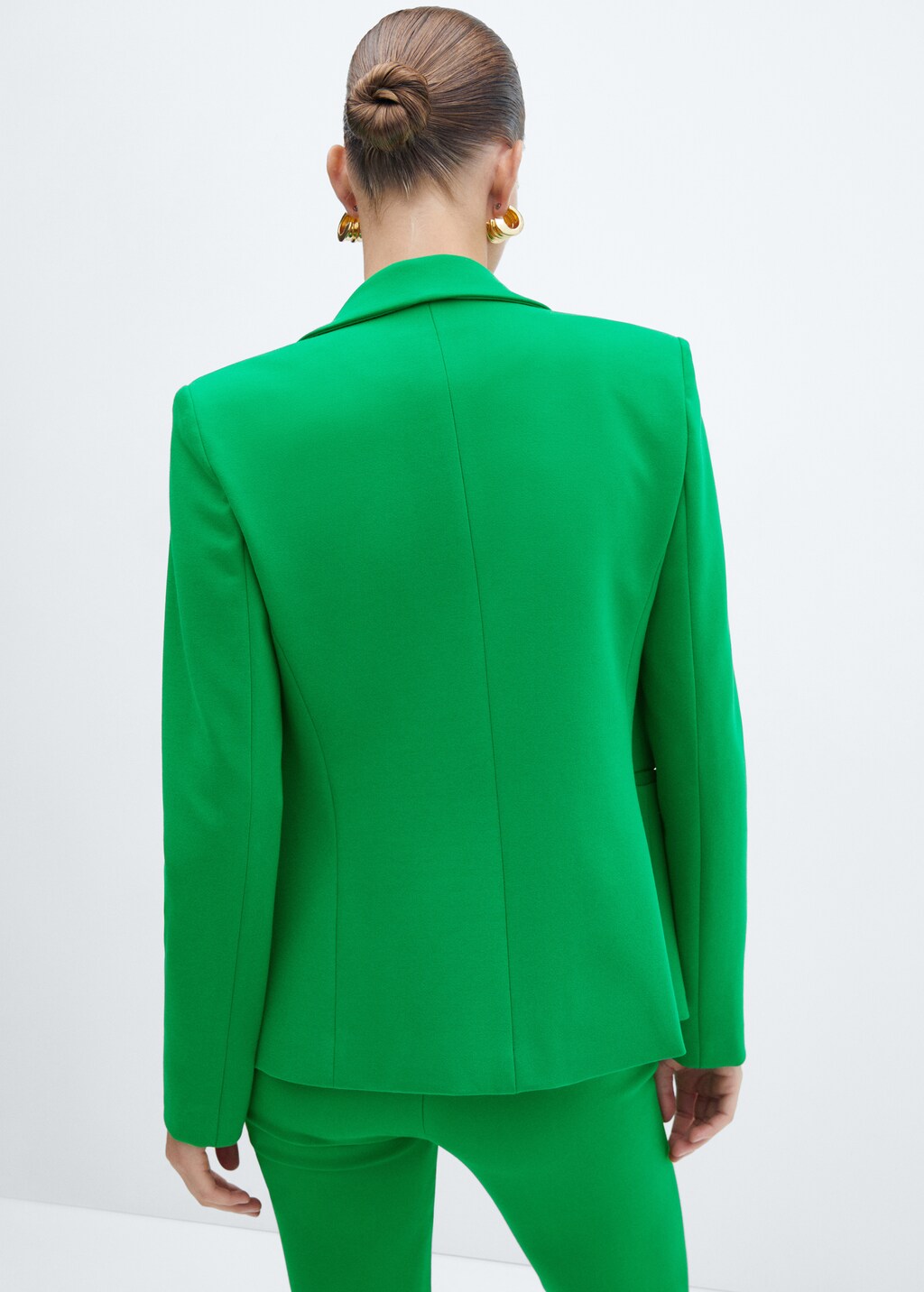 Fitted jacket with blunt stitching - Reverse of the article