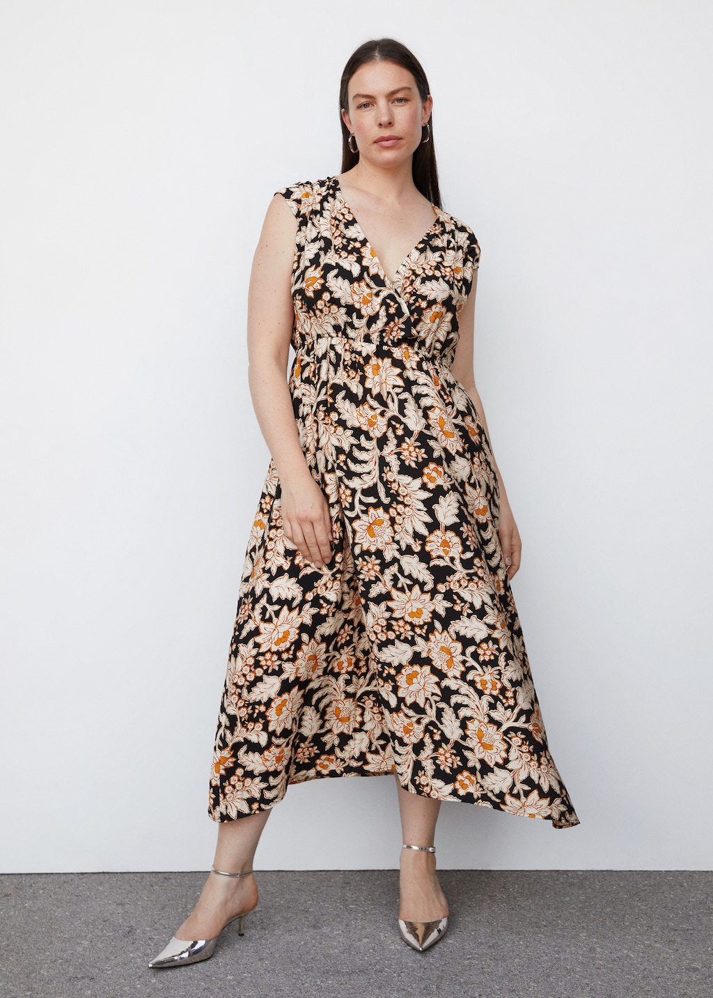 Floral wrap neckline dress - Details of the article 3