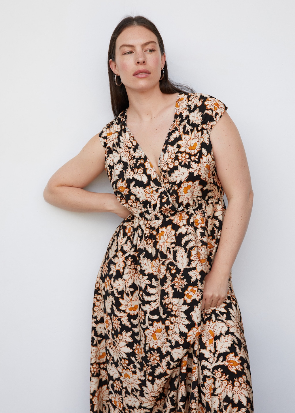 Floral wrap neckline dress - Details of the article 5