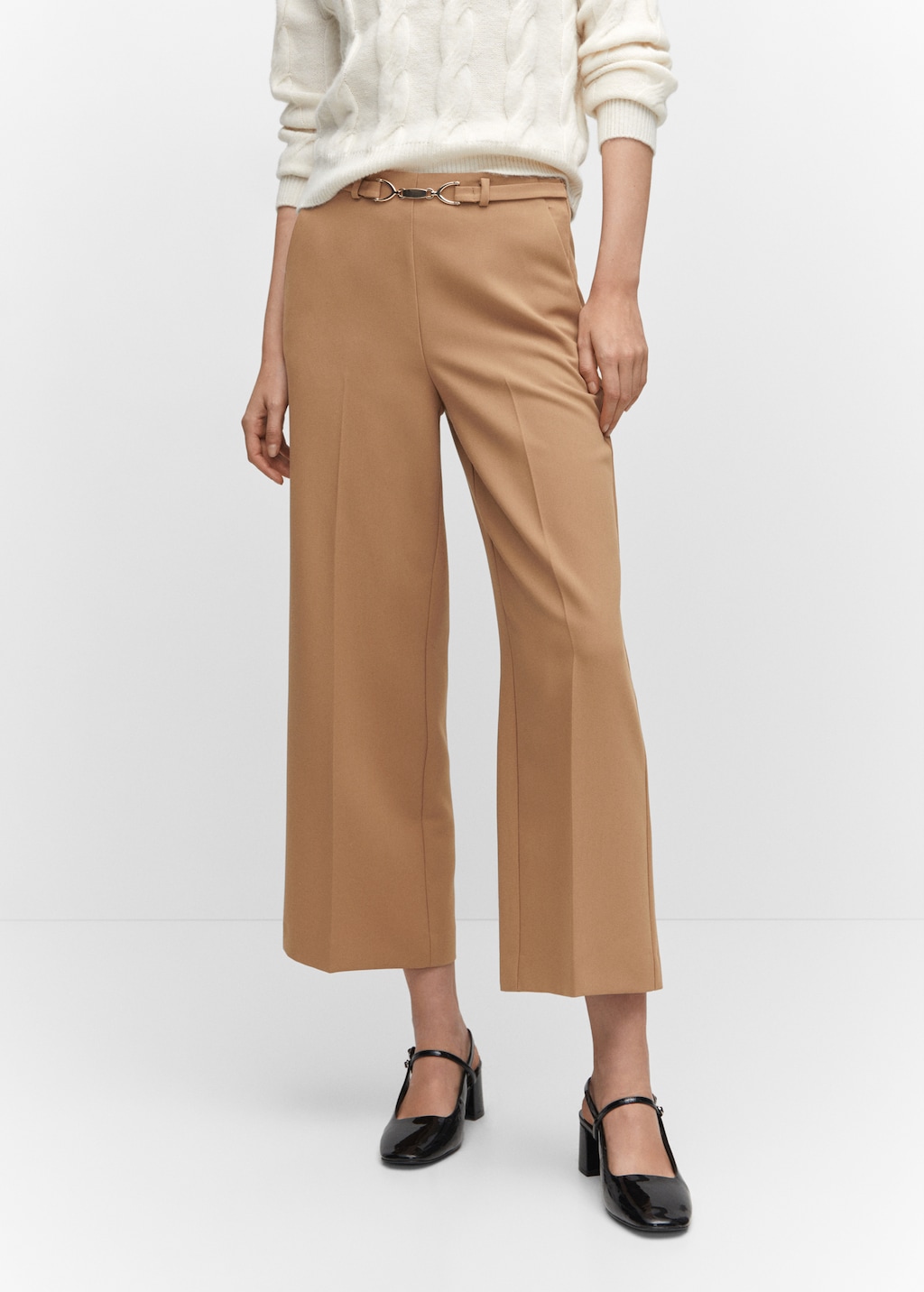 Belt culottes trousers - Medium plane