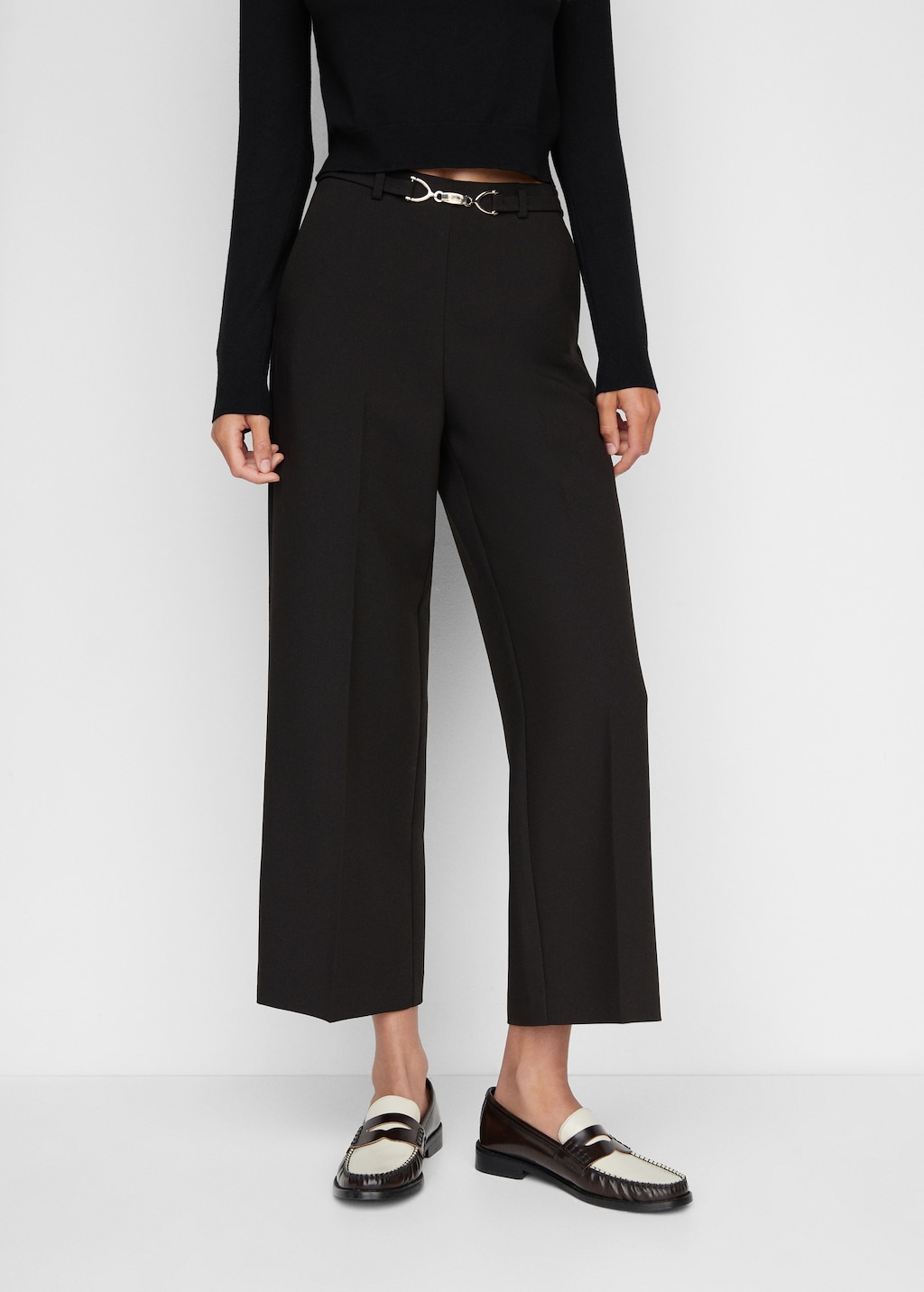 Belt culottes trousers Women MANGO OUTLET United Kingdom