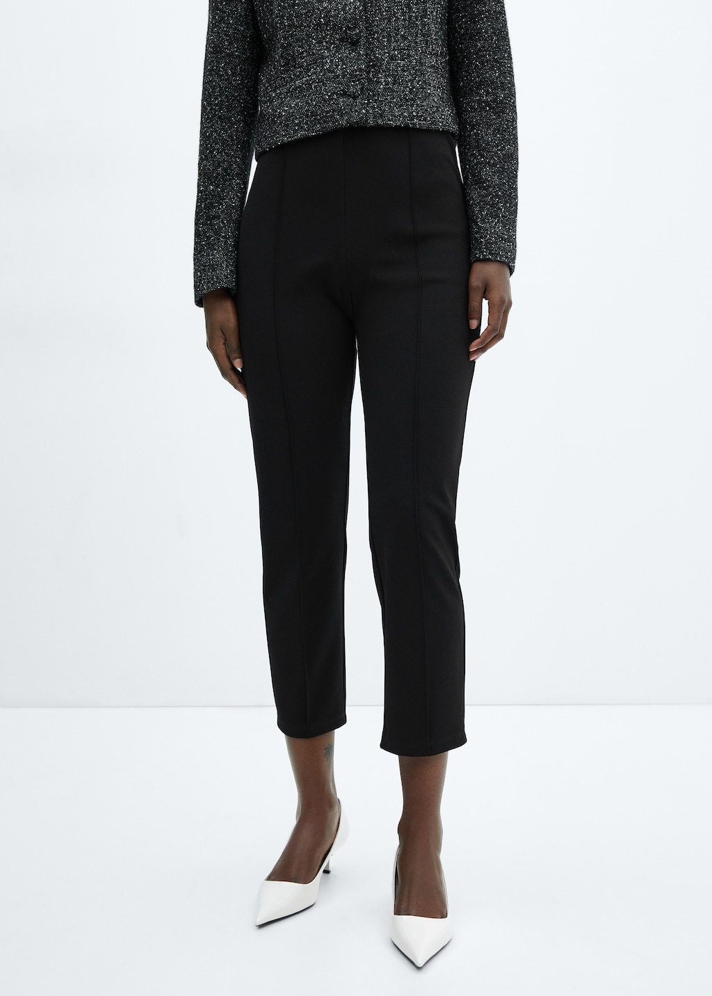 High-waist skinny trousers - Medium plane