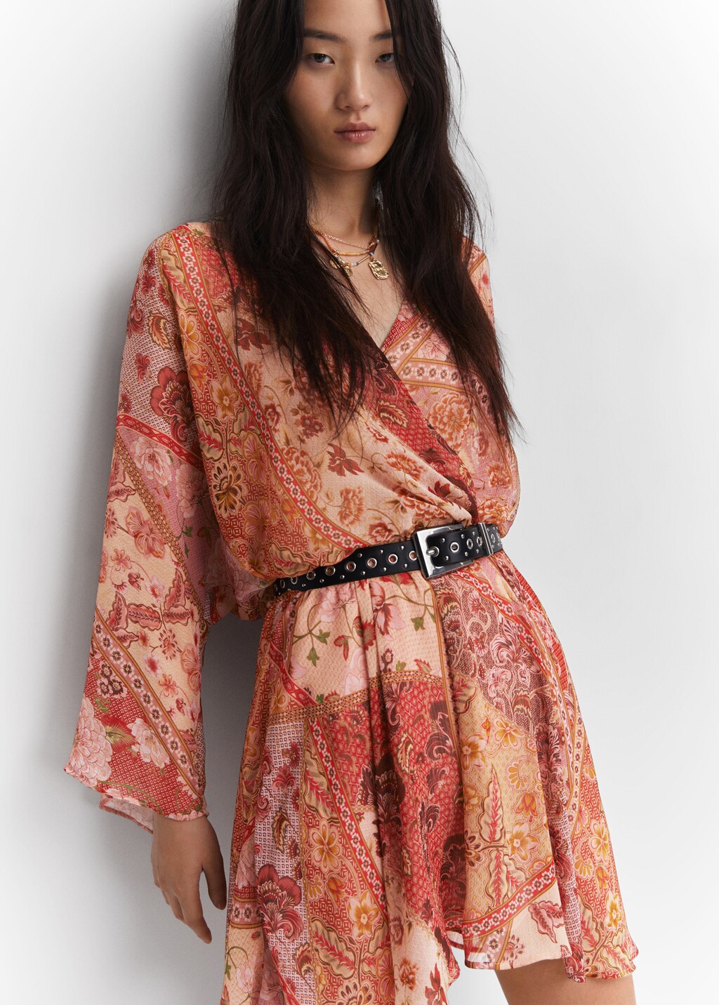 Printed chiffon dress - Details of the article 2