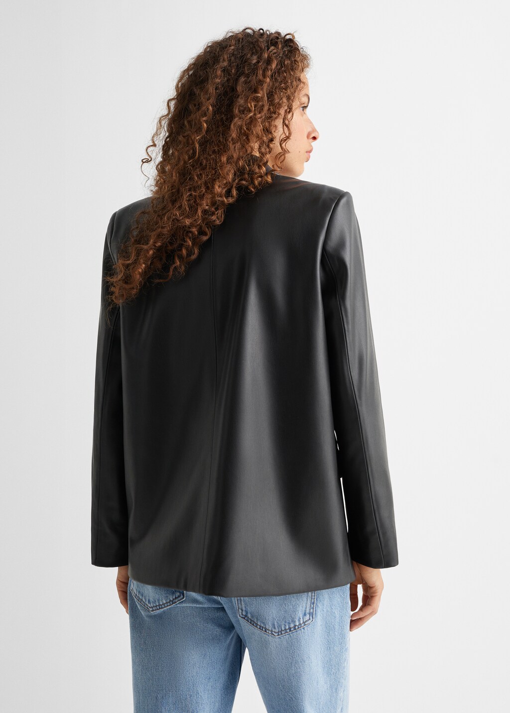 Leather-effect jacket - Reverse of the article