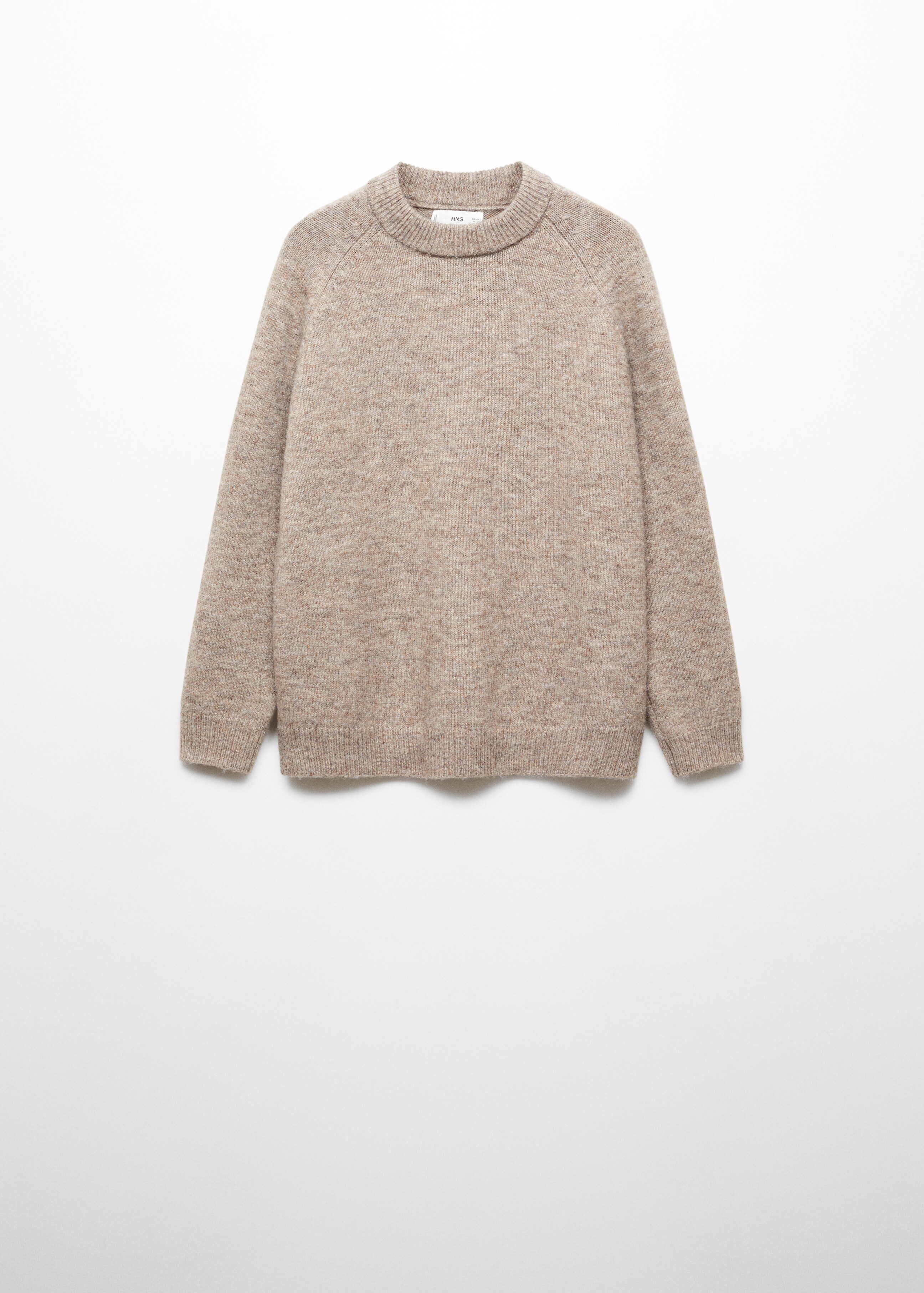 Cotton-linen round-neck knitted sweater - Article without model