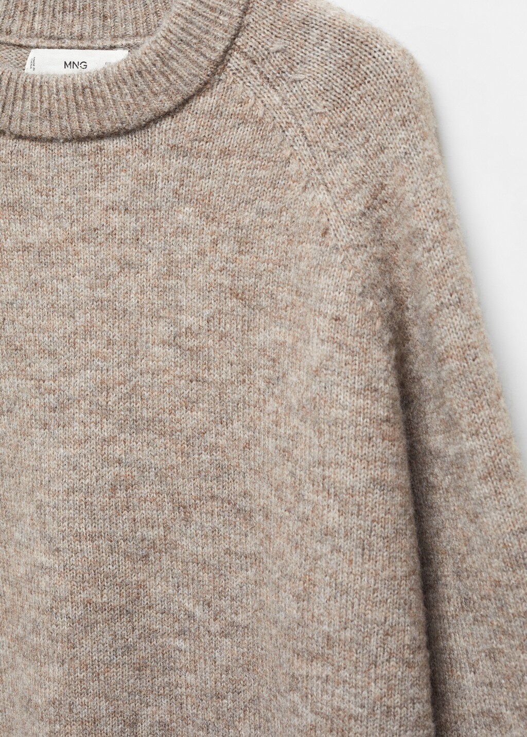 Cotton-linen round-neck knitted sweater - Details of the article 8