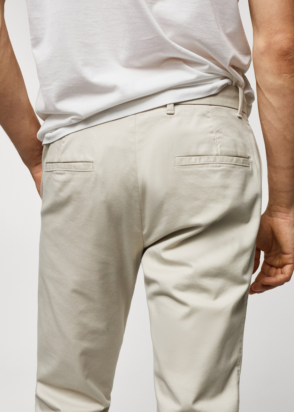 Slim fit serge chino trousers - Details of the article 4