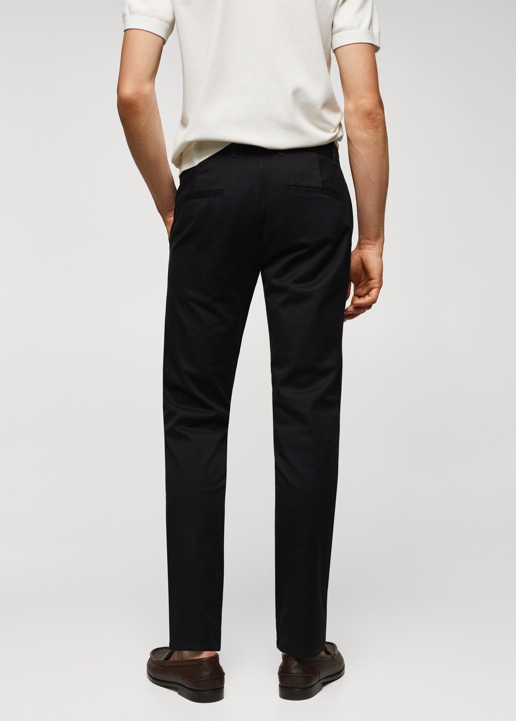 Slim fit serge chino trousers - Reverse of the article