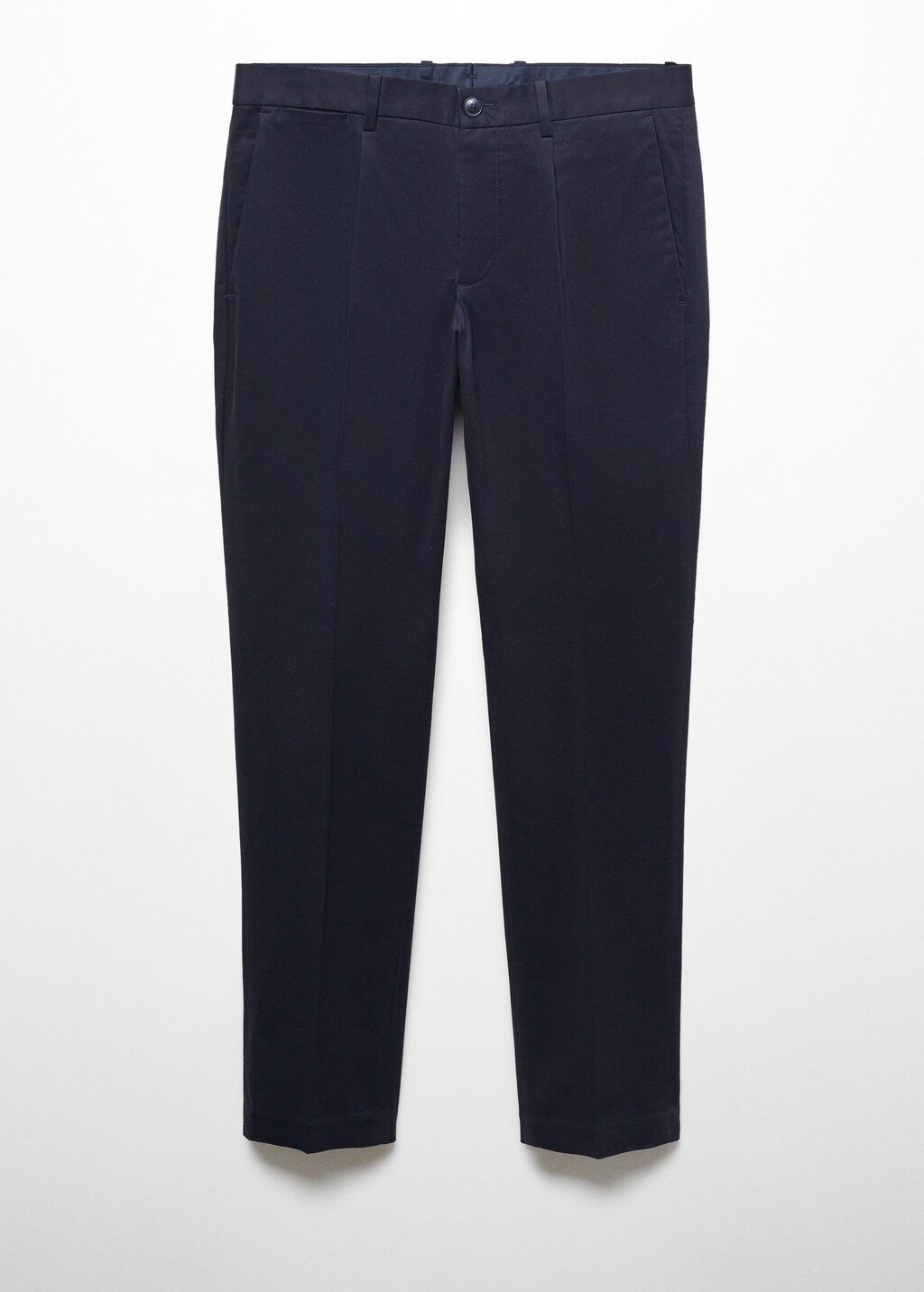 Slim-fit pleated cotton chinos - Article without model