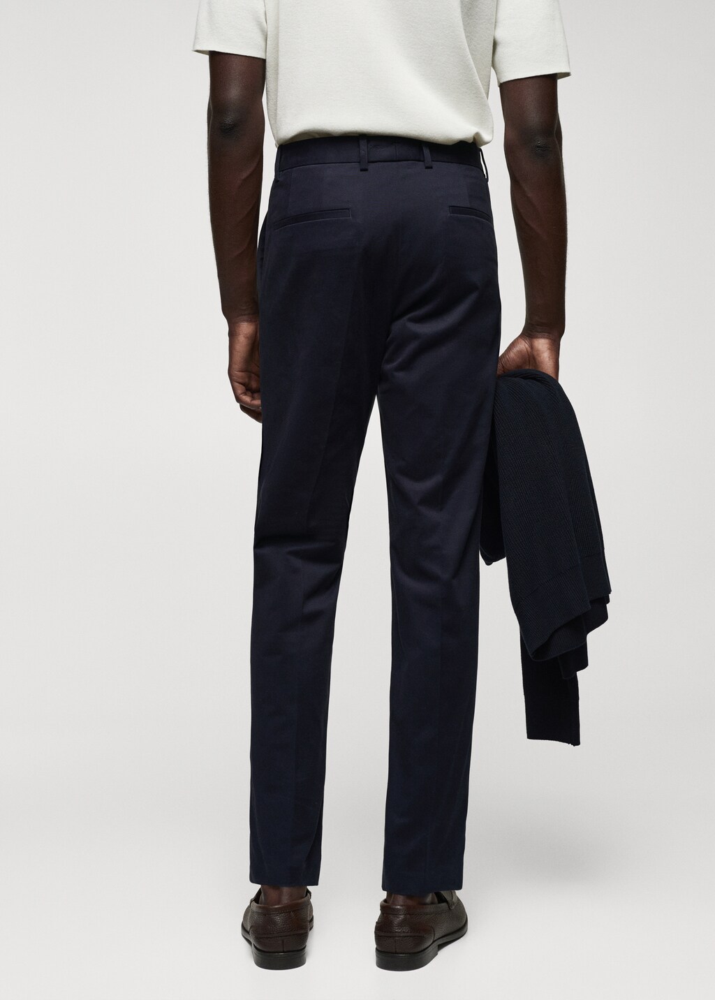 Slim-fit pleated cotton chinos - Reverse of the article