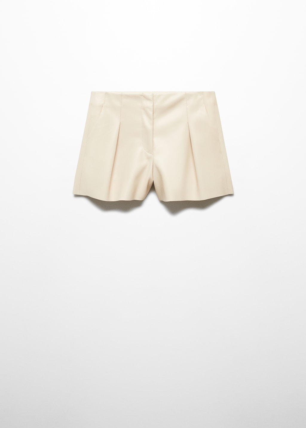 Pleated mid-rise shorts - Article without model