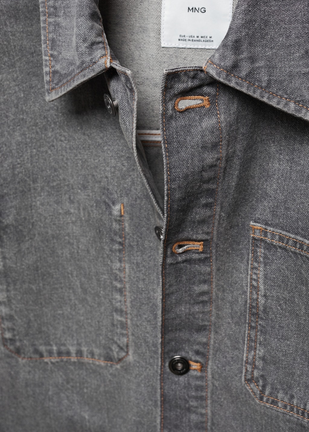 Jeans-Overshirt aus Baumwolle mit Taschen - Detail des Artikels 8