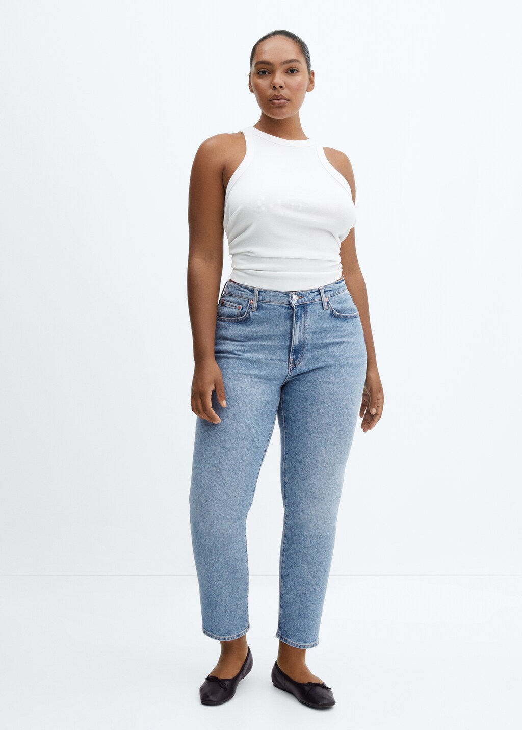 Claudia slim-fit cropped jeans - Detail van het artikel 3