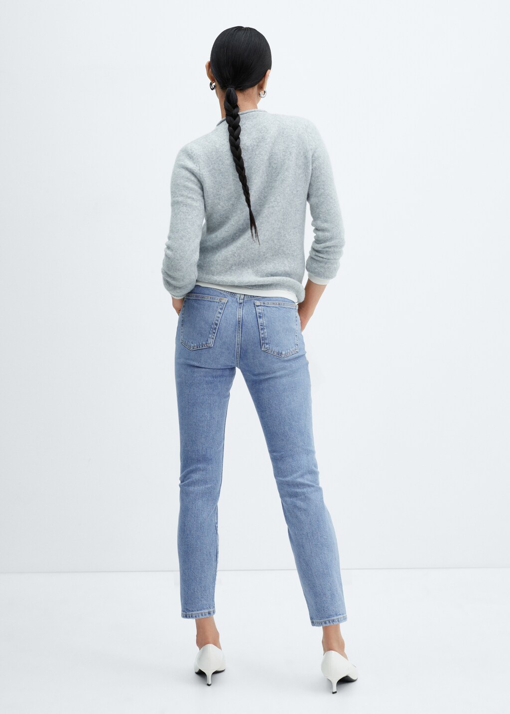 Claudia slim-fit cropped jeans - Achterkant van het artikel