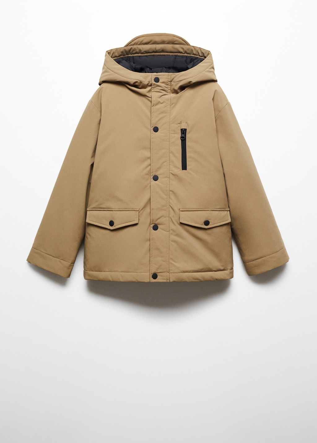 Pockets hooded coat - Article without model