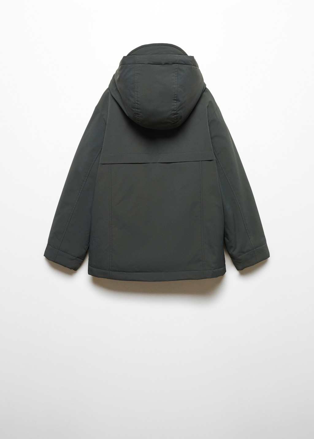 Pockets hooded coat - Reverse of the article