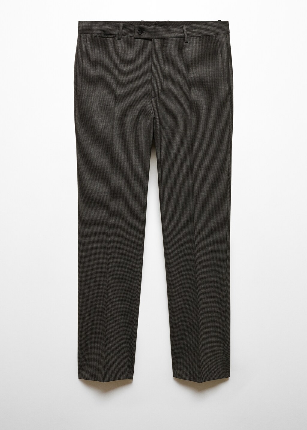 Slim-fit houndstooth wool suit trousers - Article without model