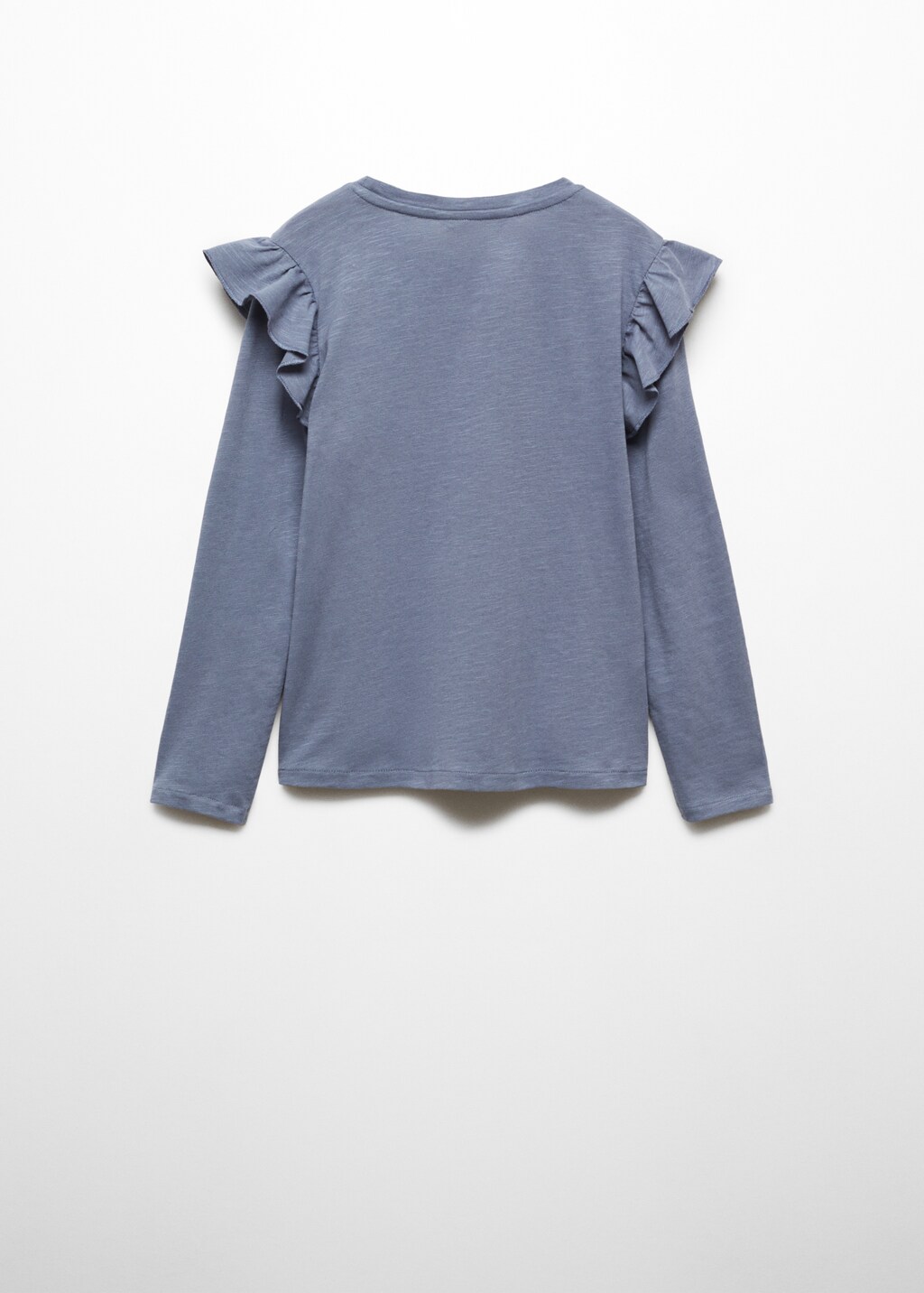 Long -sleeved t-shirt with ruffles - Reverse of the article