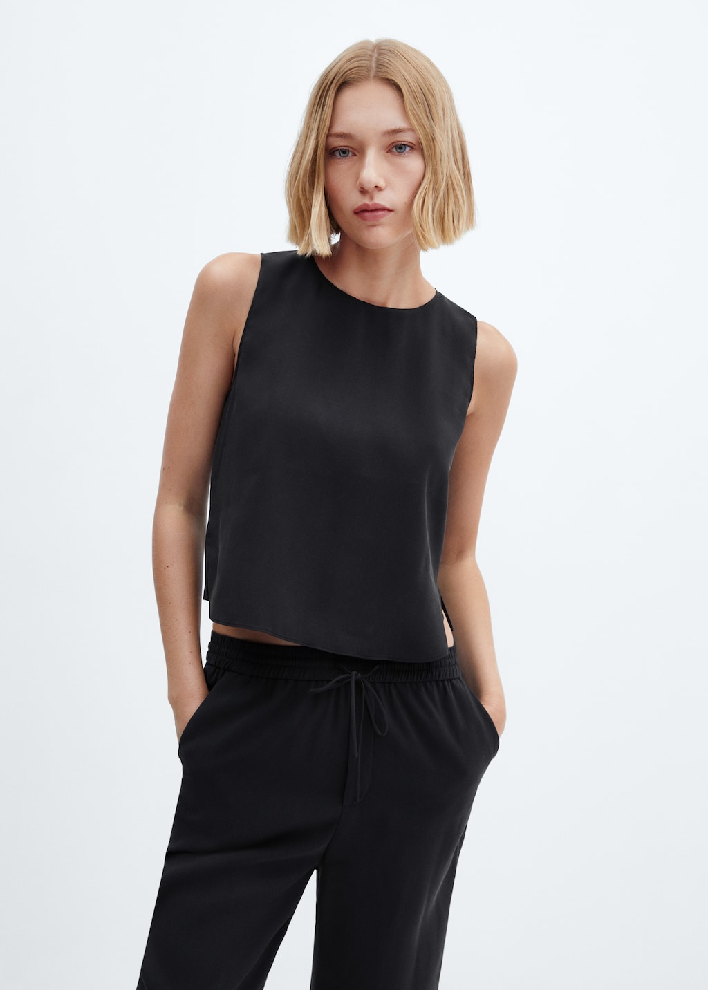 Modal blouse with wide straps - Medium plane