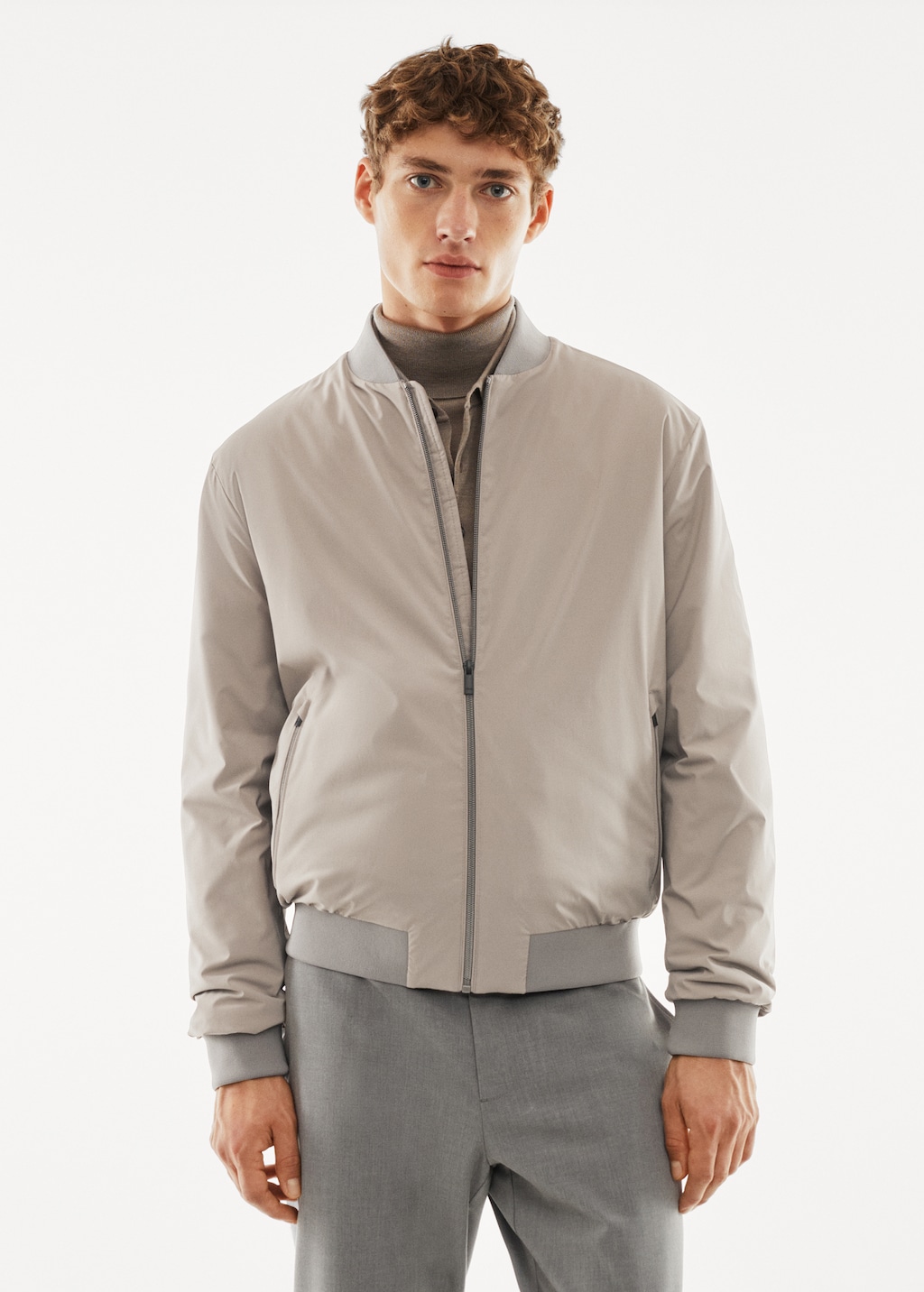 Lightweight water-repellent bomber jacket - Medium plane