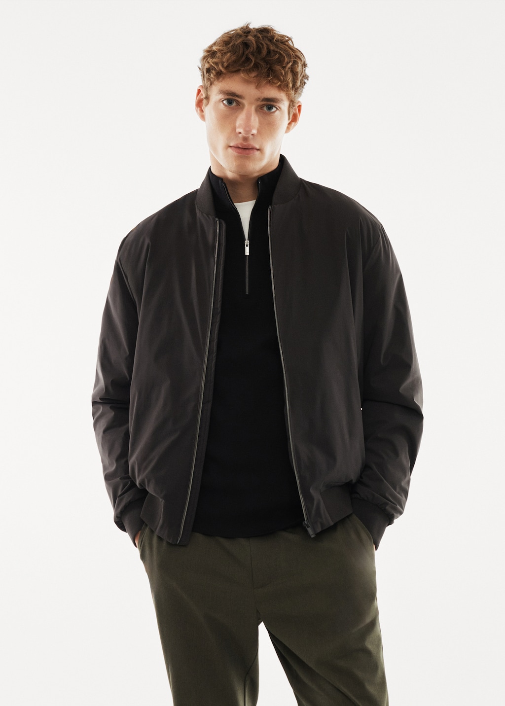 Lightweight water-repellent bomber jacket - Medium plane