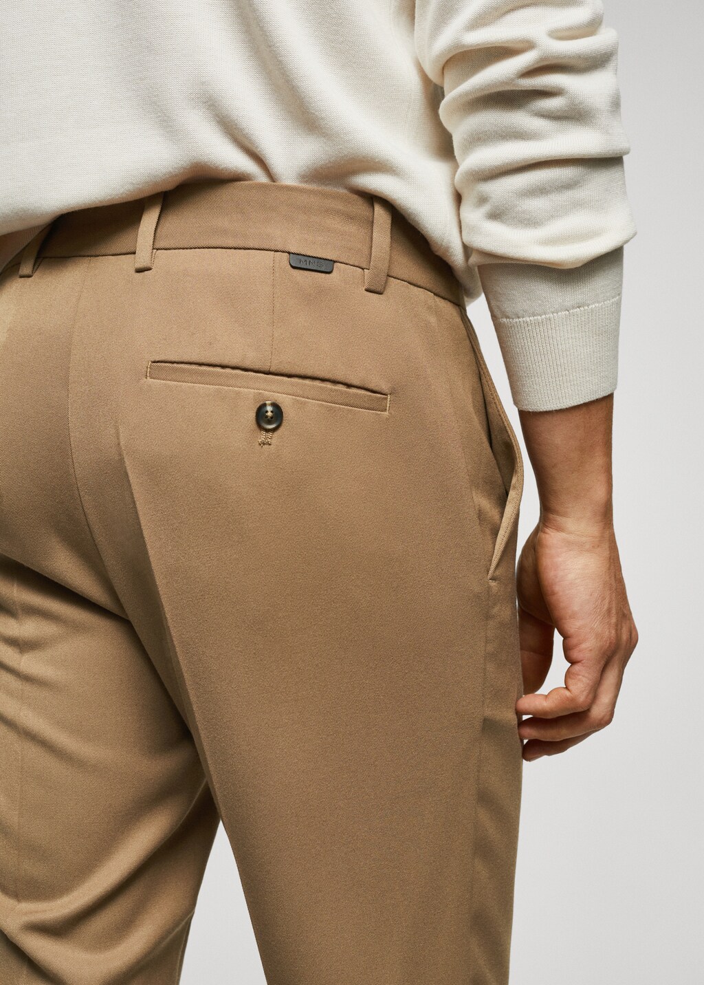 Recycled fabric slim-fit trousers - Details of the article 4