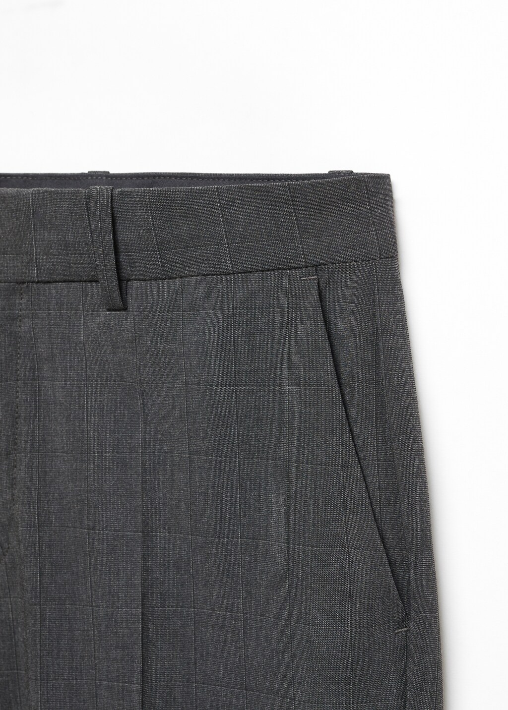 Recycled fabric check trousers - Details of the article 8