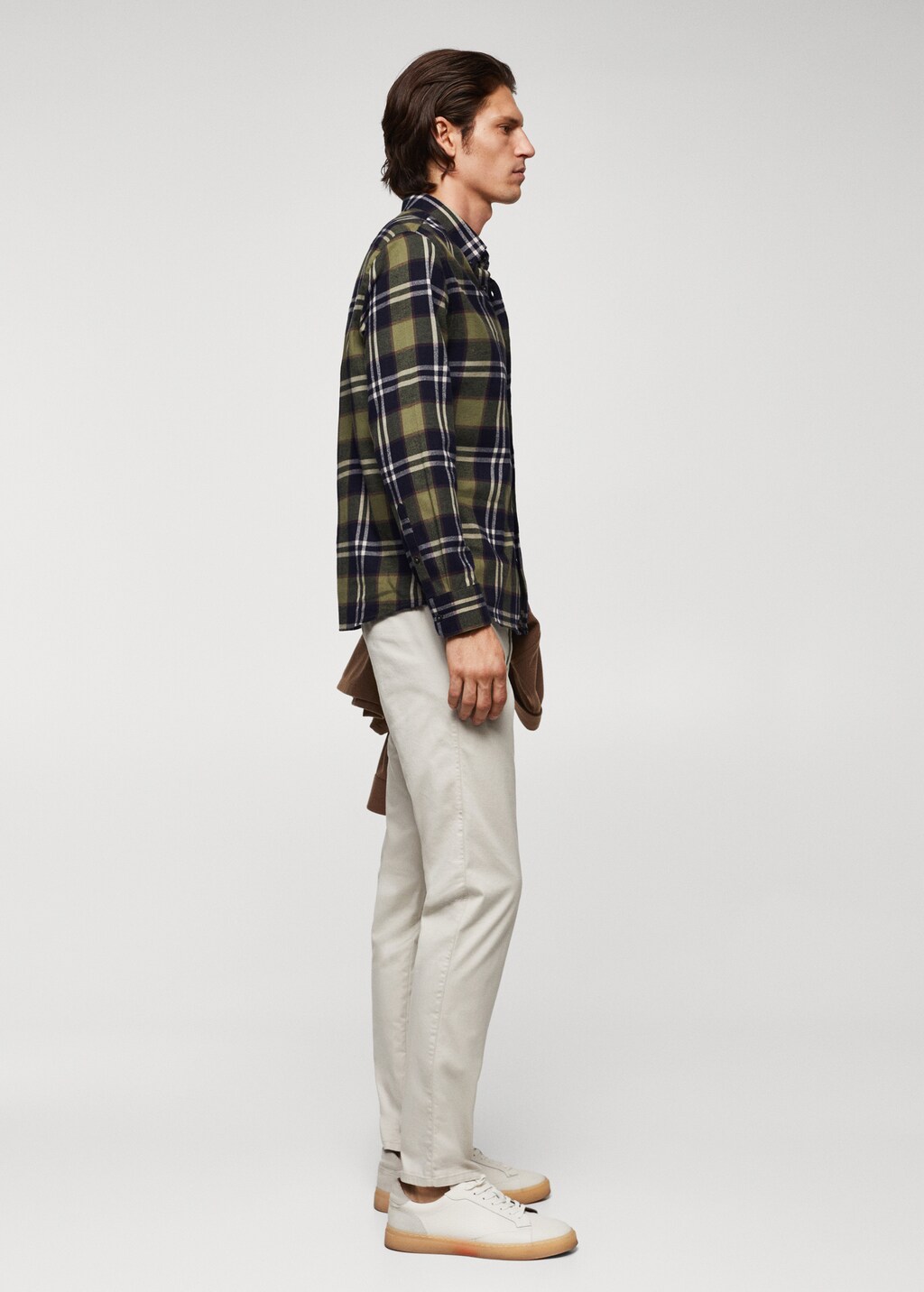 Regular fit checked flannel shirt - Details of the article 2