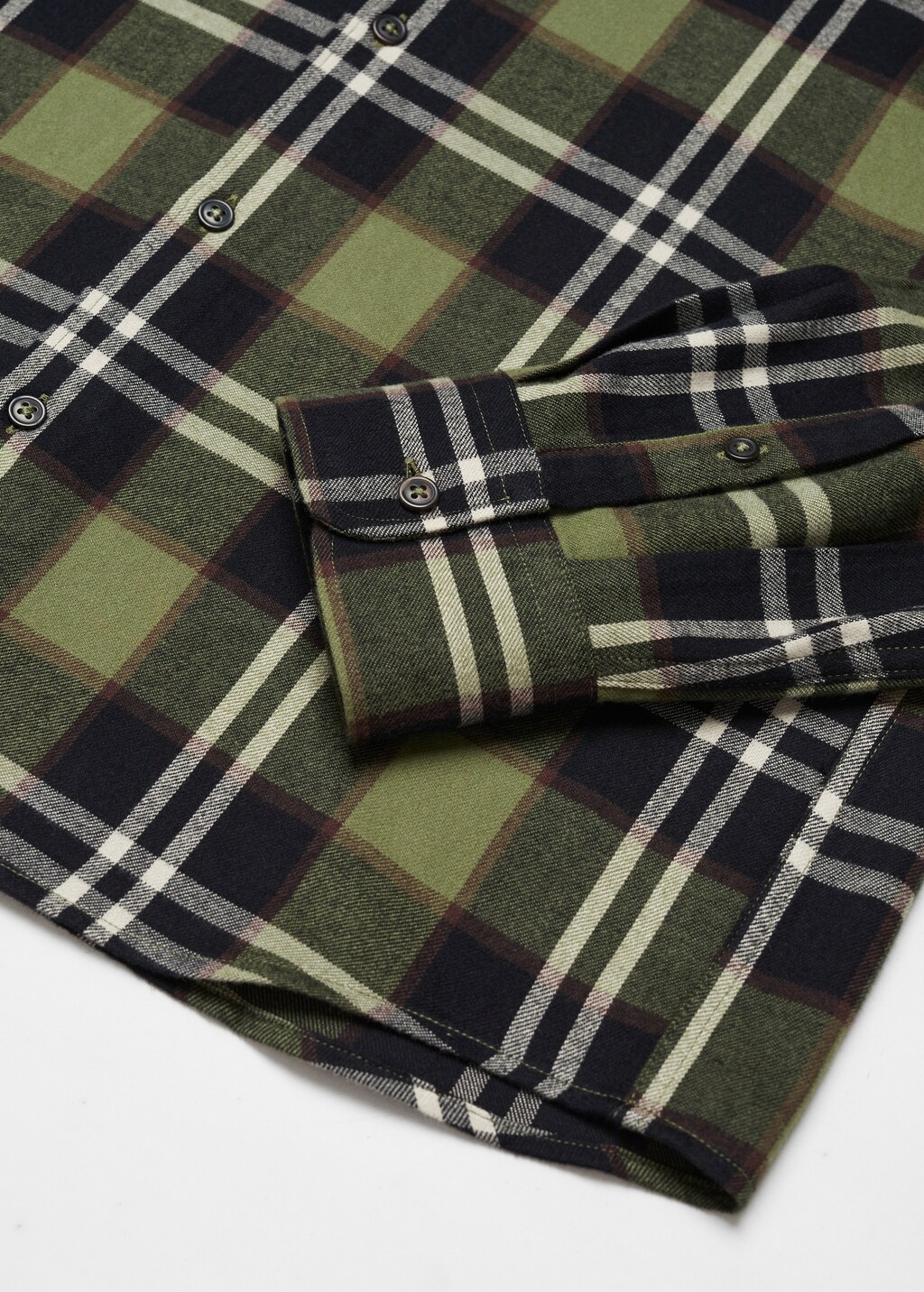 Regular fit checked flannel shirt - Details of the article 8