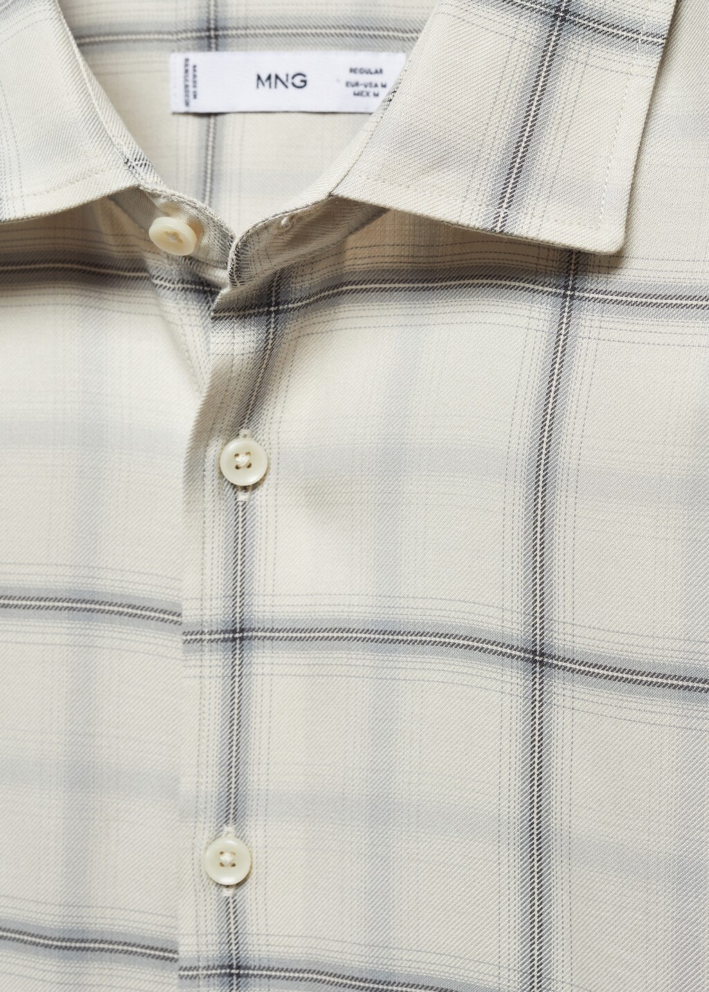 Camisa regular fit quadres finestra - Detall de l'article 8