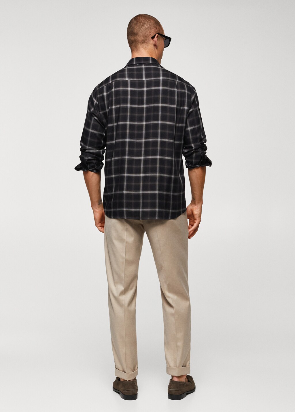 Regular-fit windowpane shirt - Reverse of the article