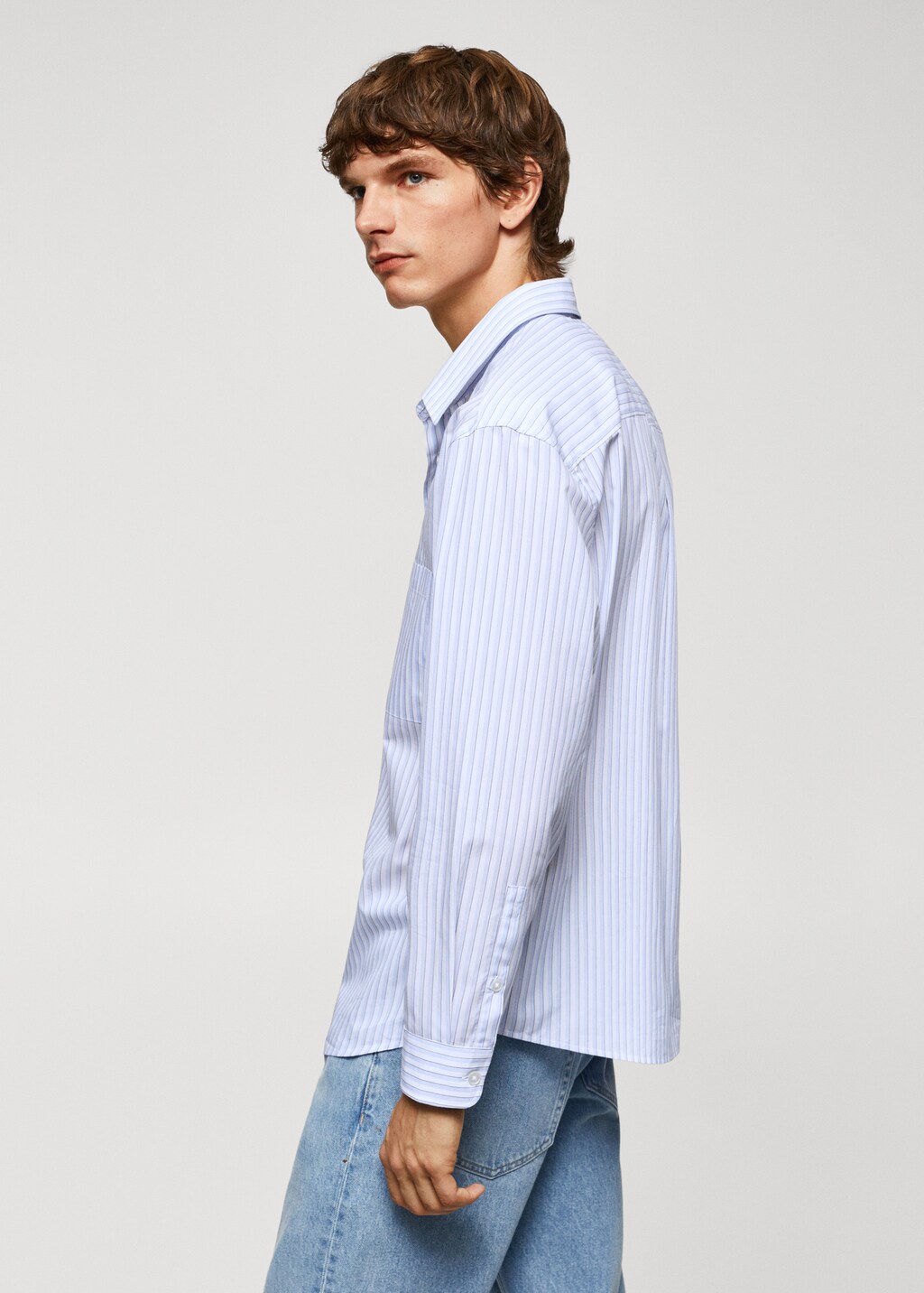 Striped cotton oversized shirt - Details of the article 2