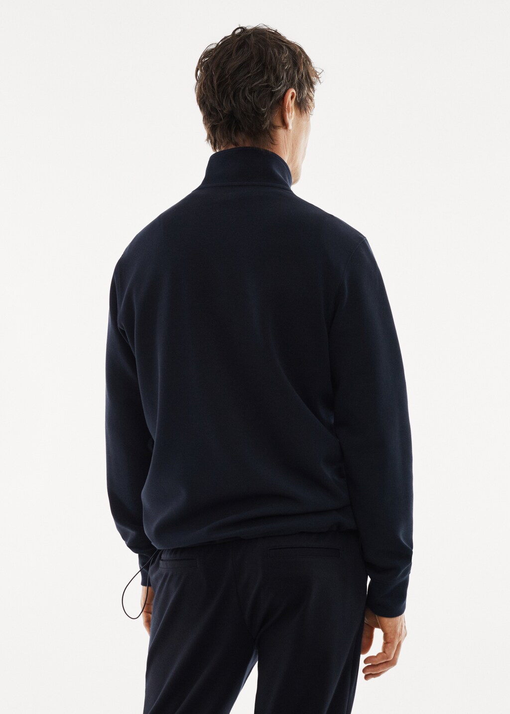 Breathable sweatshirt with zip - Reverse of the article