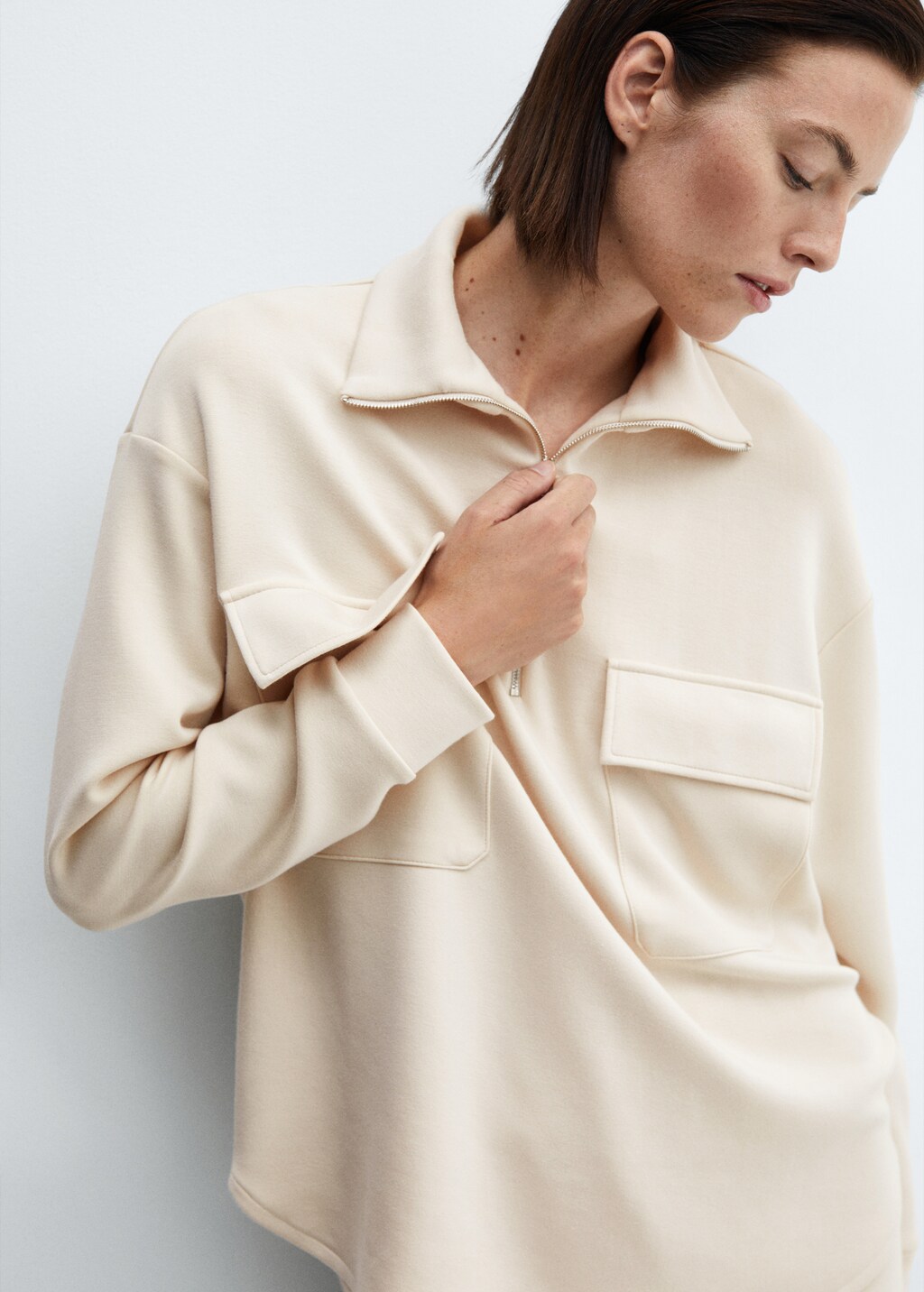 Sweatshirt with patch pocket  - Details of the article 2