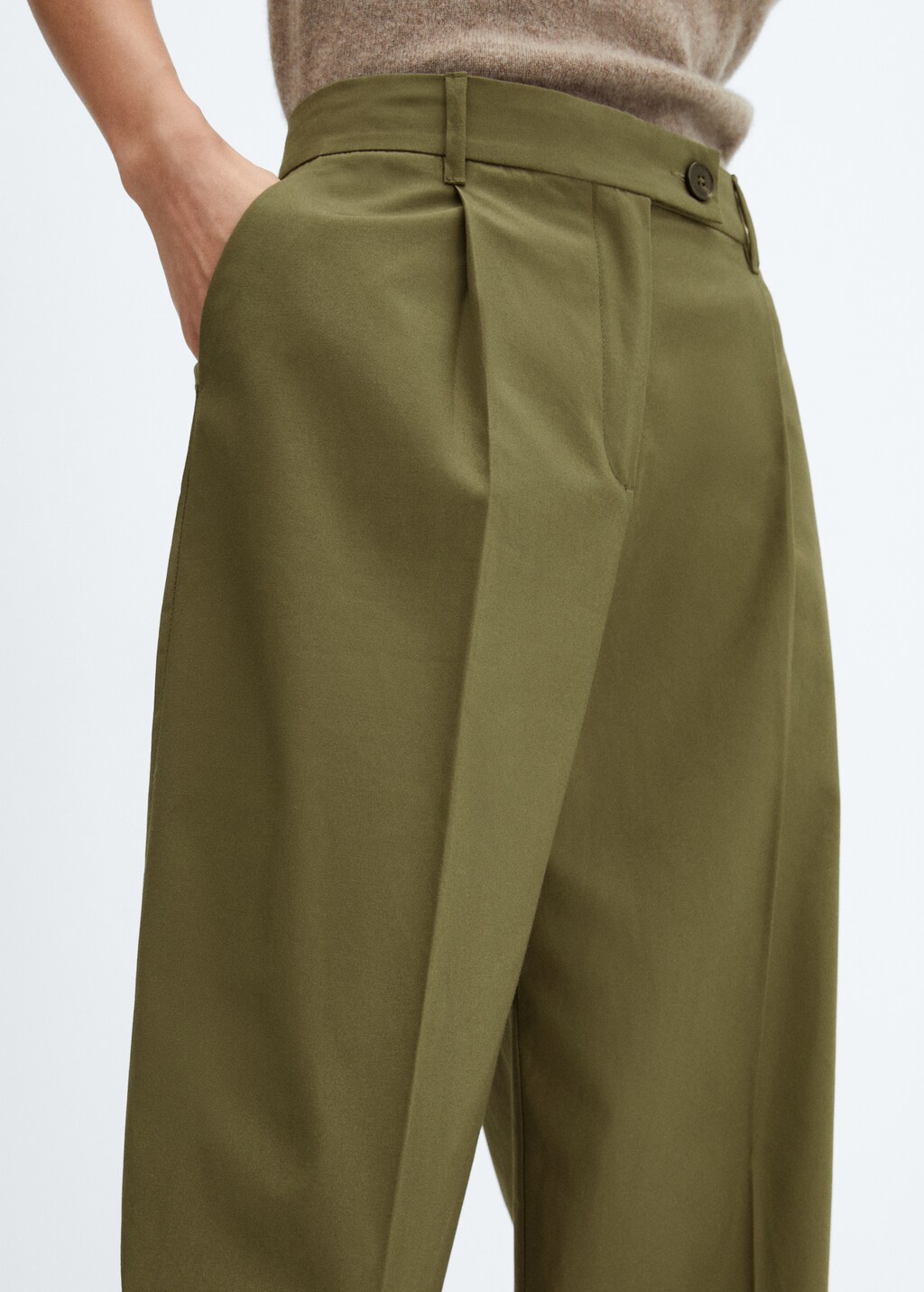 Wideleg pleated trousers - Details of the article 6