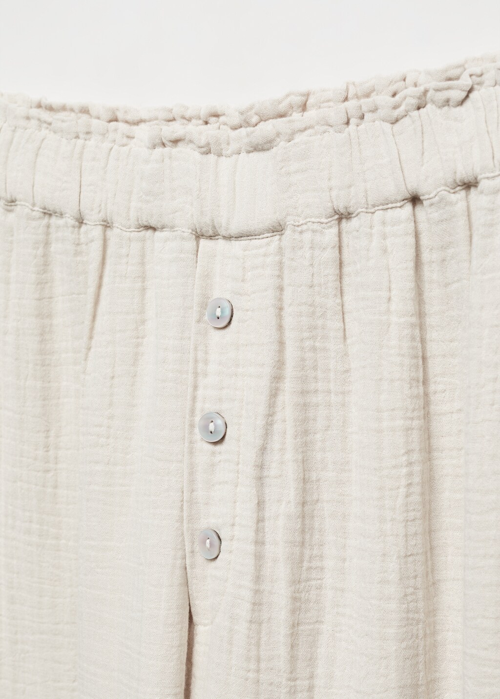 Cotton gauze pyjama trousers - Details of the article 0