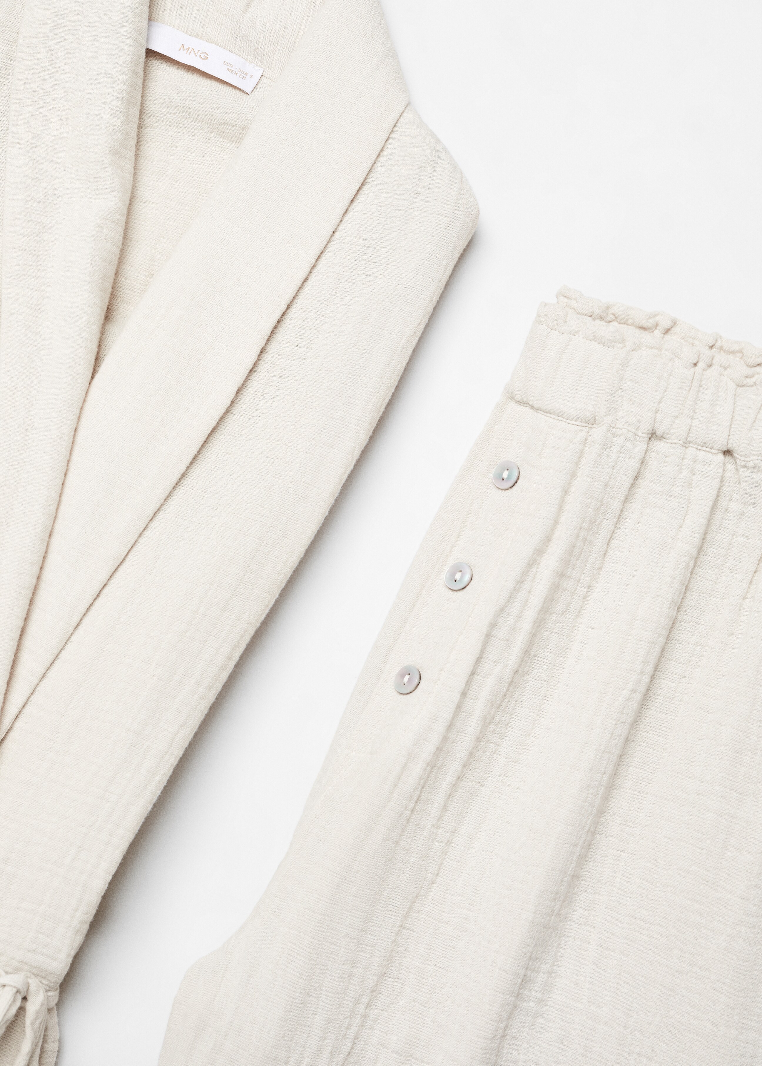 Cotton gauze pyjama trousers - Details of the article 8