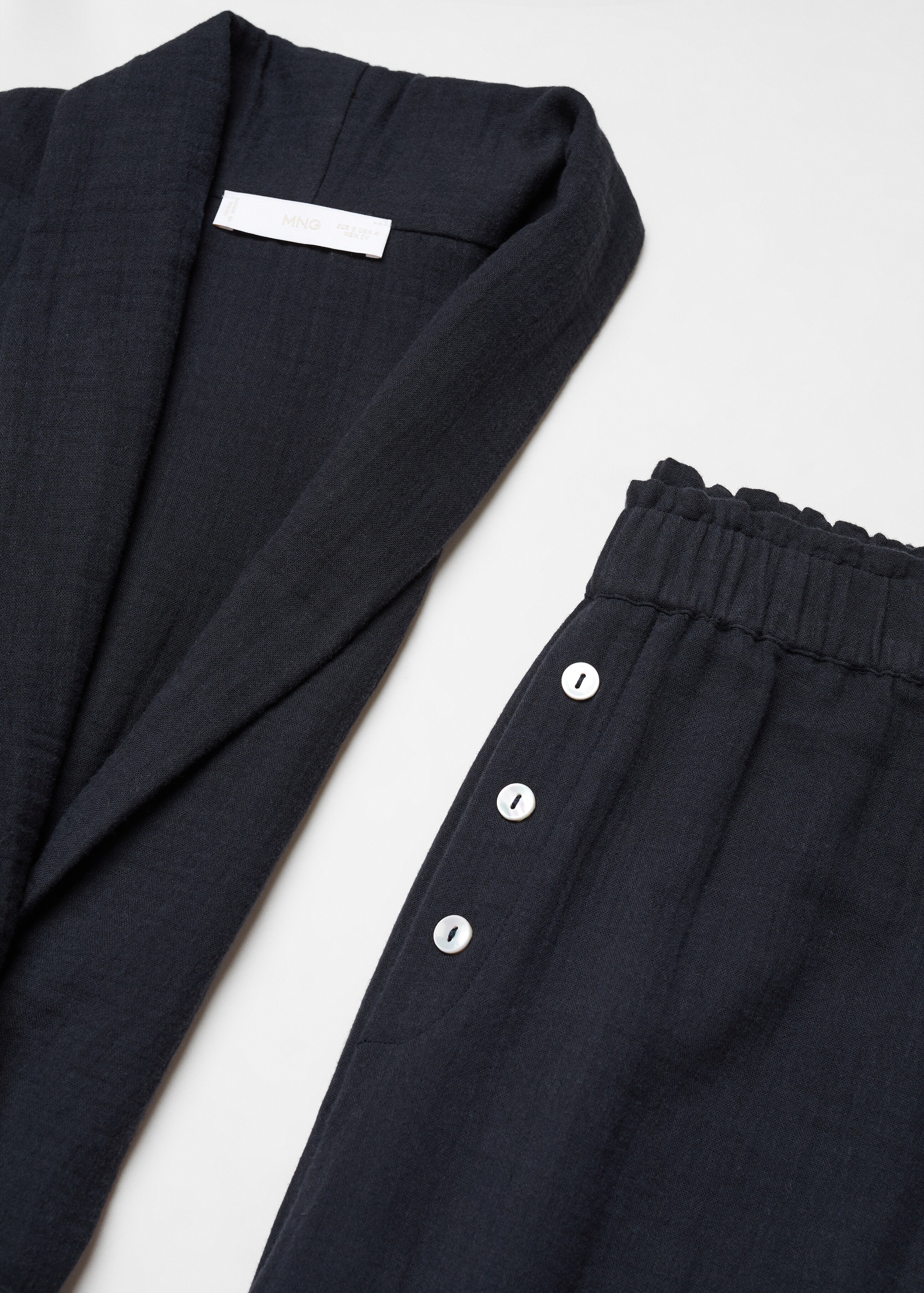 Pyžamové kalhoty z bavlněného šifonu - Detail zboží 0