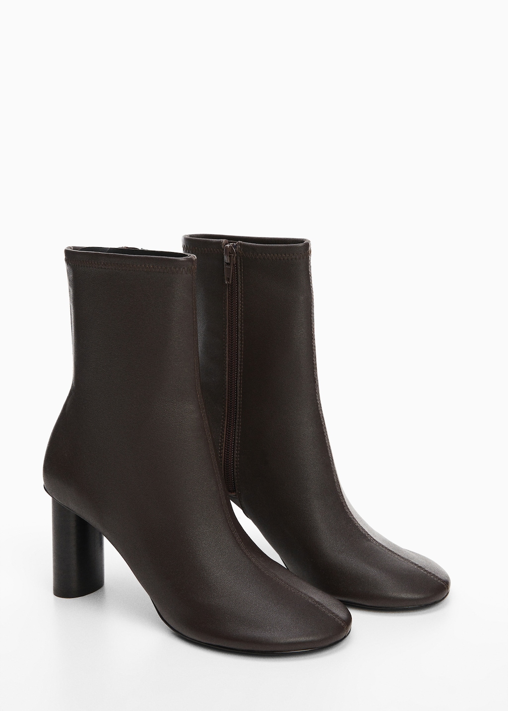 Rounded toe leather ankle boots Women MANGO OUTLET Slovakia