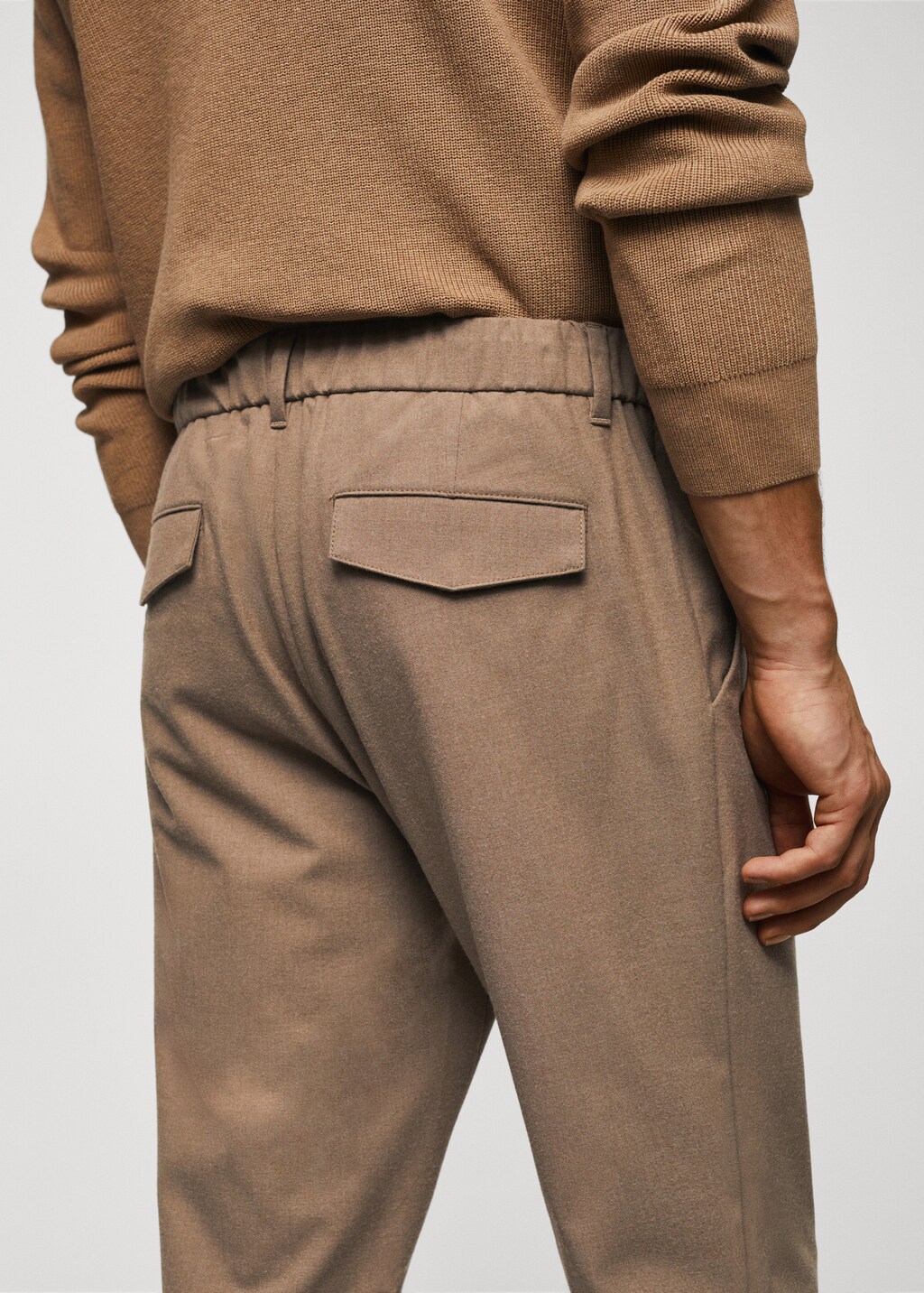 Slim-fit jogger trousers with drawstring  - Details of the article 6