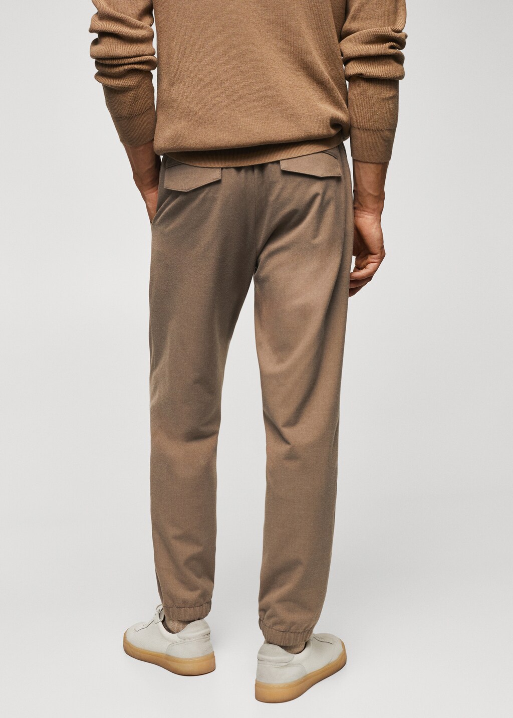 Slim-fit jogger trousers with drawstring  - Reverse of the article